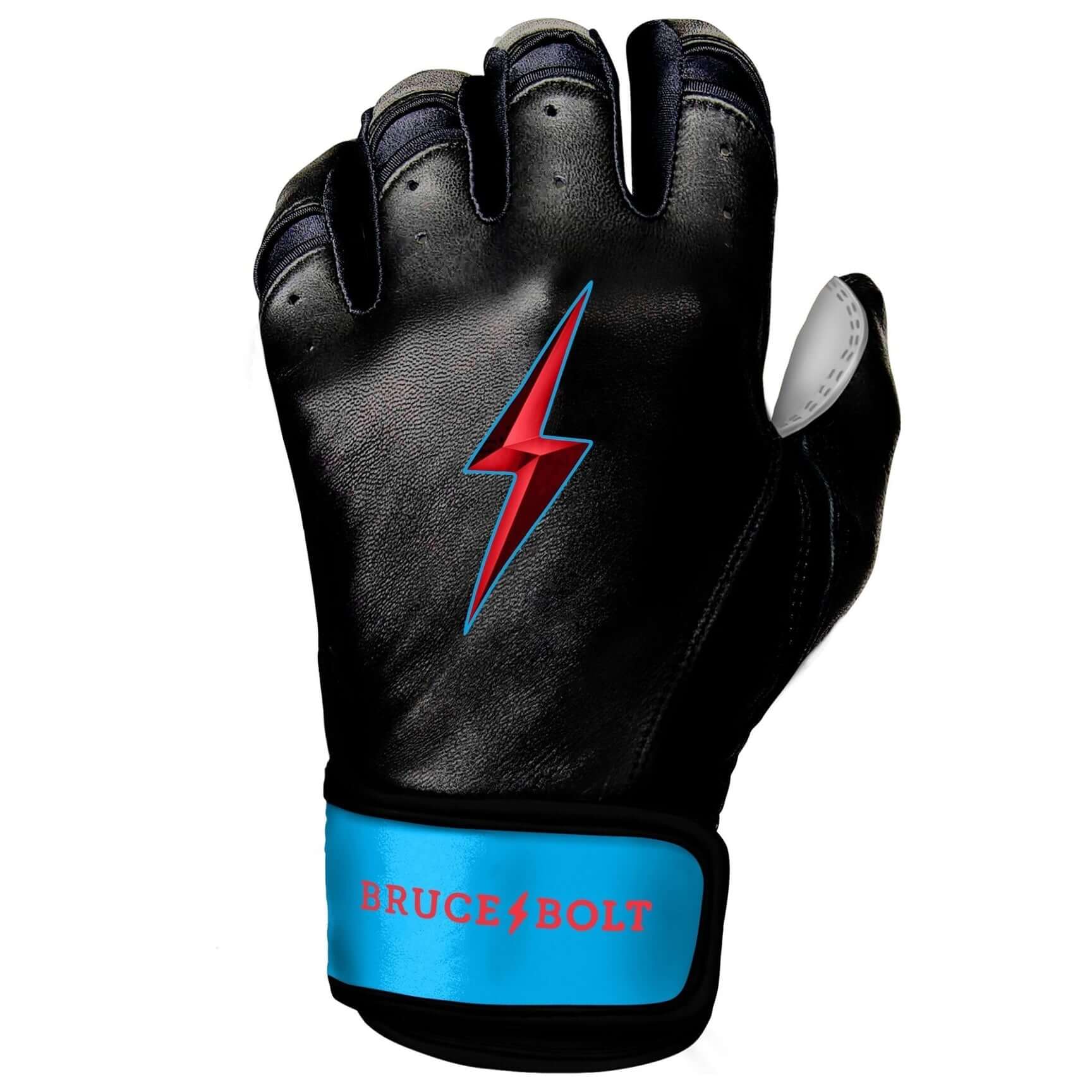 Bruce Bolt Premium Pro Brinson Series Short Cuff Batting  Gloves Black - Image 2