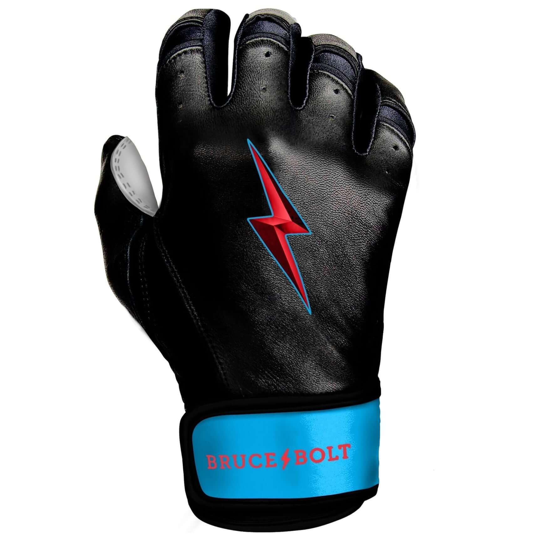 Bruce Bolt Premium Pro Brinson Series Short Cuff Batting  Gloves Black - Image 7