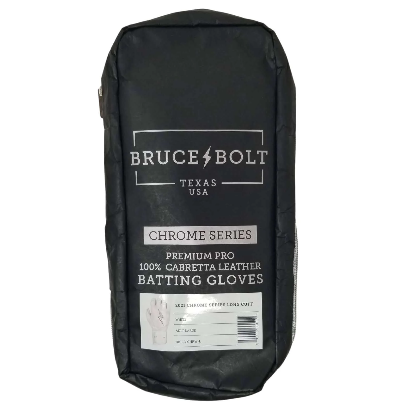 Bruce Bolt Youth Premium Pro Chrome Long Cuff Batting Gloves Black - Image 4