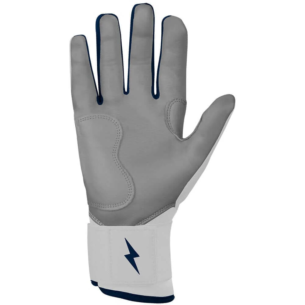 Bruce Bolt Premium Pro Chrome Long Cuff Batting Gloves - Navy - Image 6