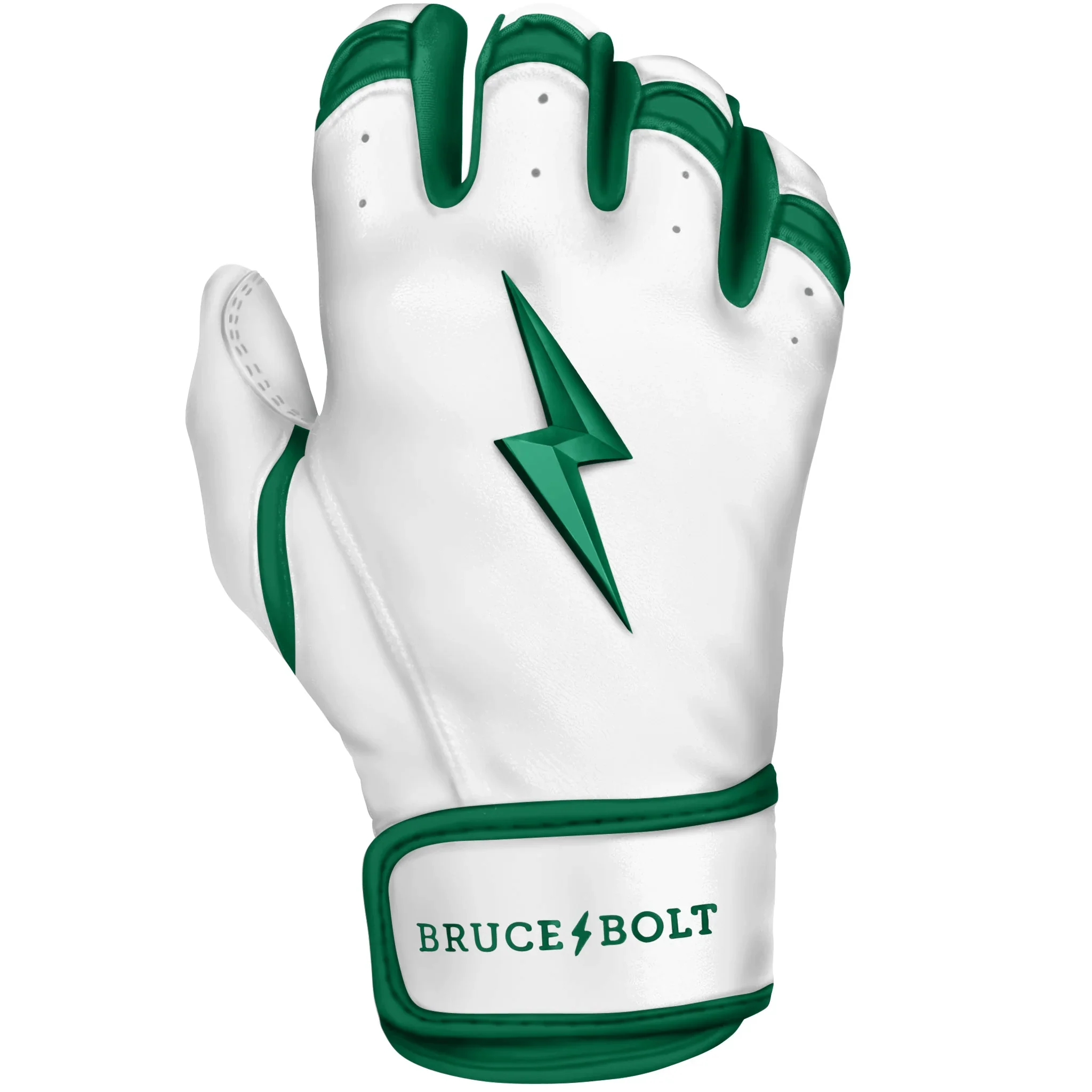 Bruce Bolt Premium Pro Chrome Short Cuff Batting Gloves - Green - Image 10