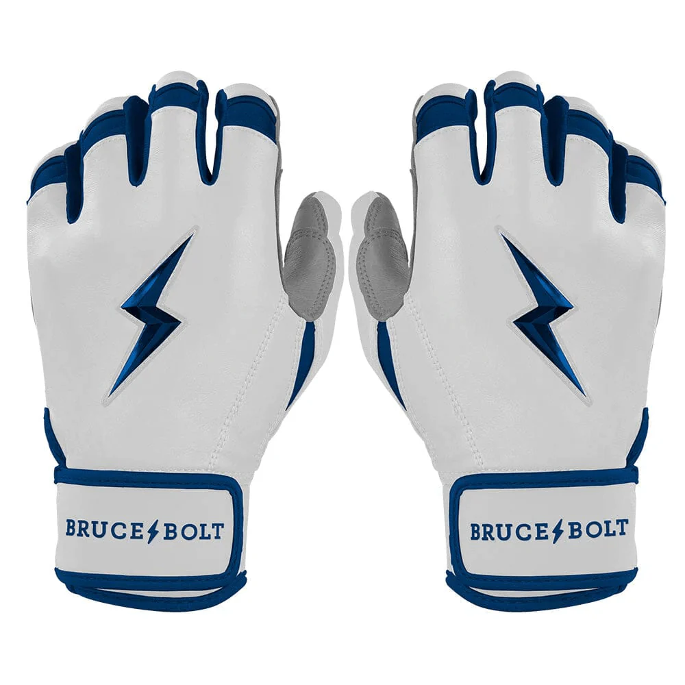 Bruce Bolt Premium Pro Chrome Short Cuff Batting Gloves Navy - Image 8