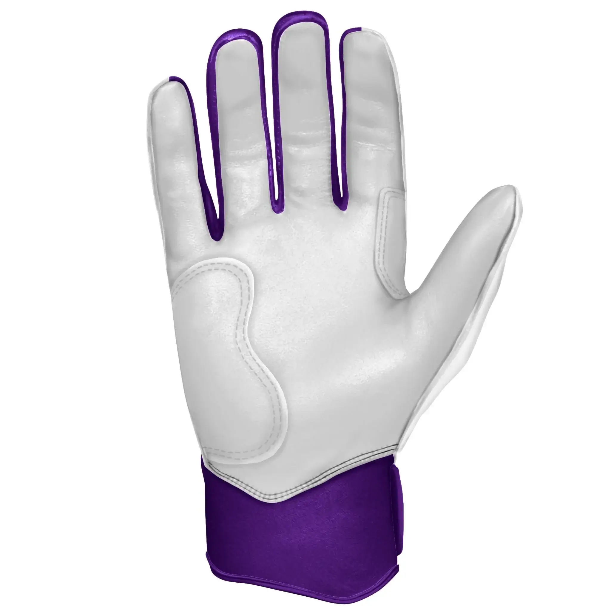 Bruce Bolt Premium Pro Chrome Short Cuff Batting Gloves - Purple - Image 2