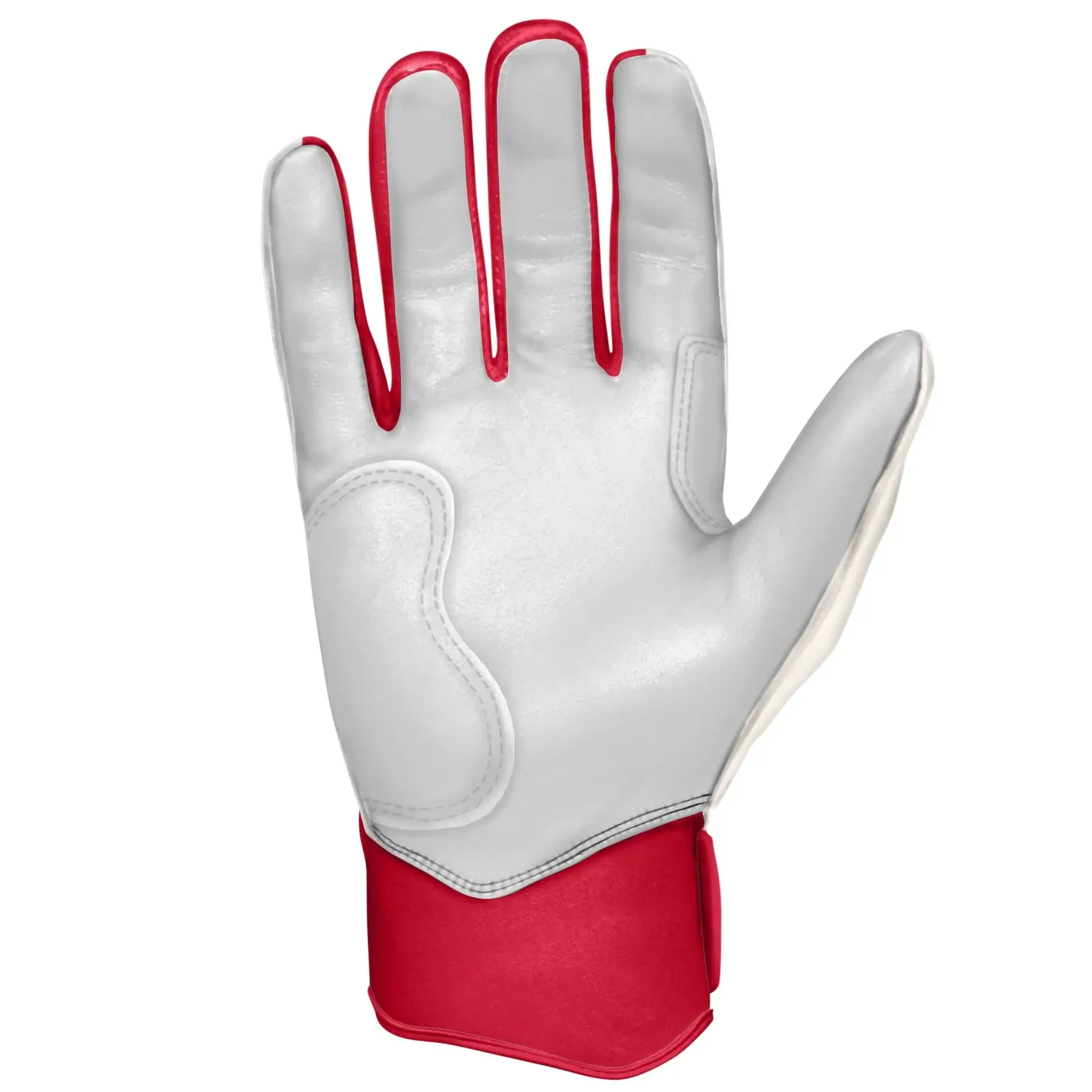 Bruce Bolt Premium Pro Chrome Short Cuff Batting Gloves - Red - Image 3