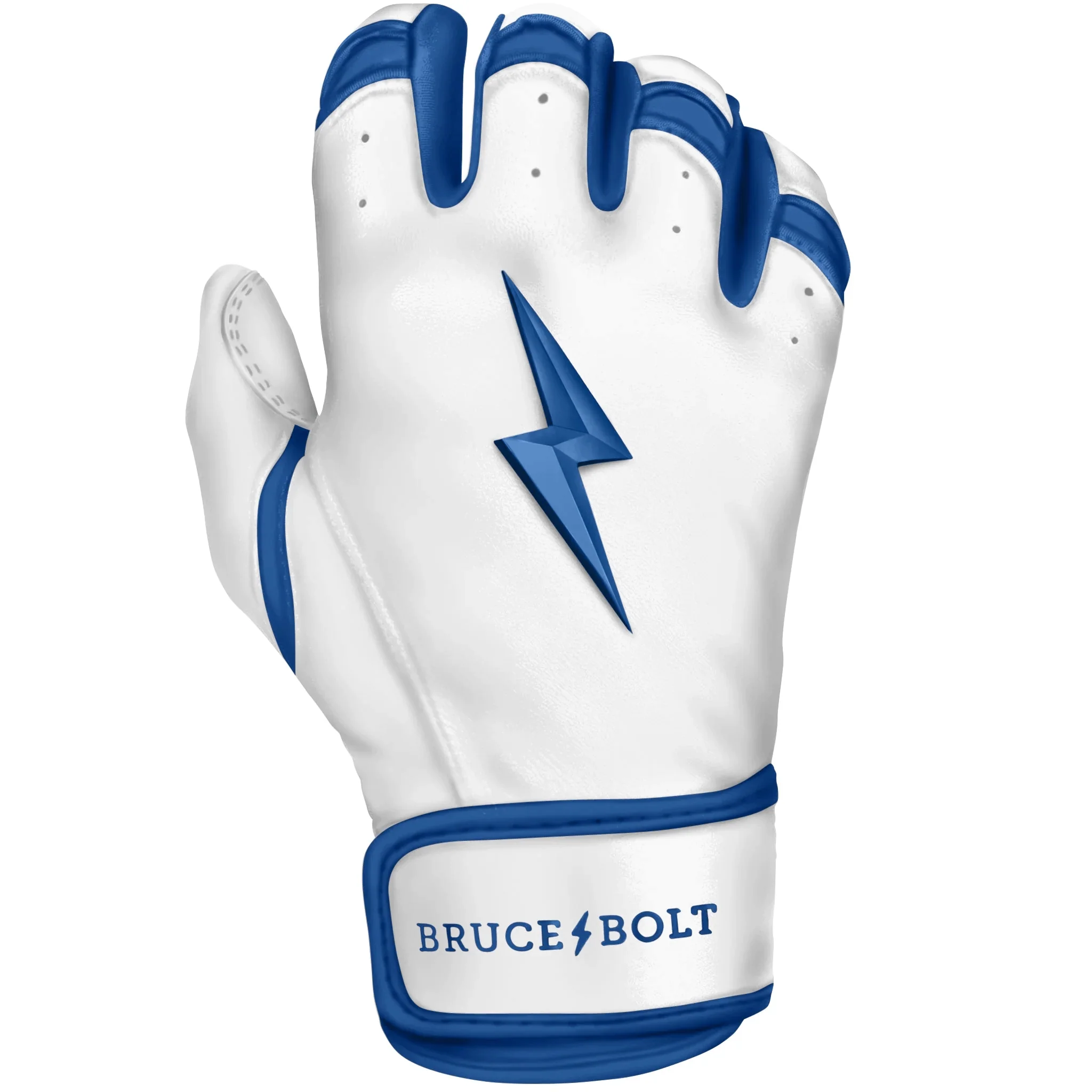 Bruce Bolt Premium Pro Chrome Short Cuff Batting Gloves - Royal - Image 9