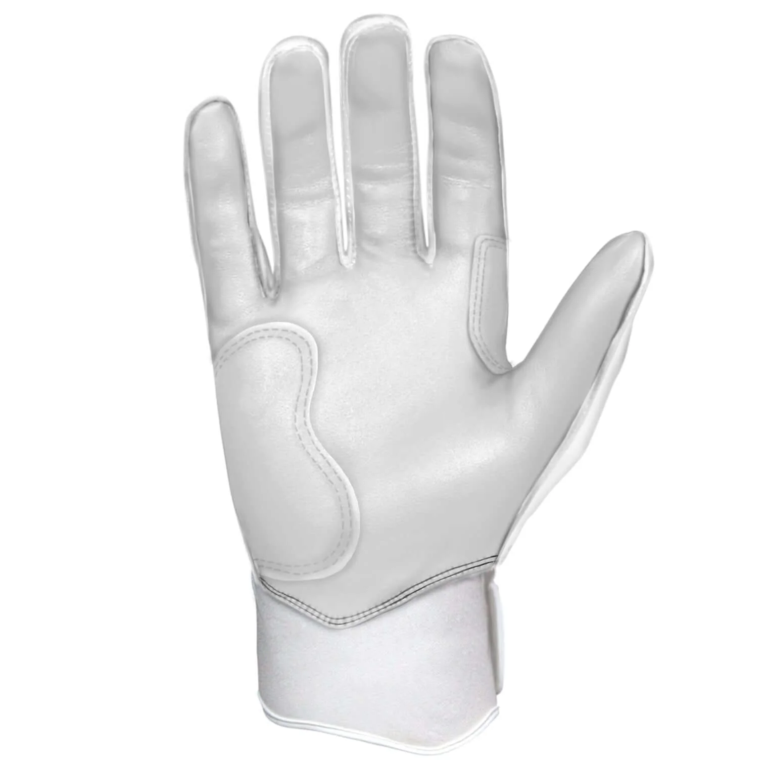 Bruce Bolt Premium Pro Chrome Short Cuff Batting Gloves White - Image 4