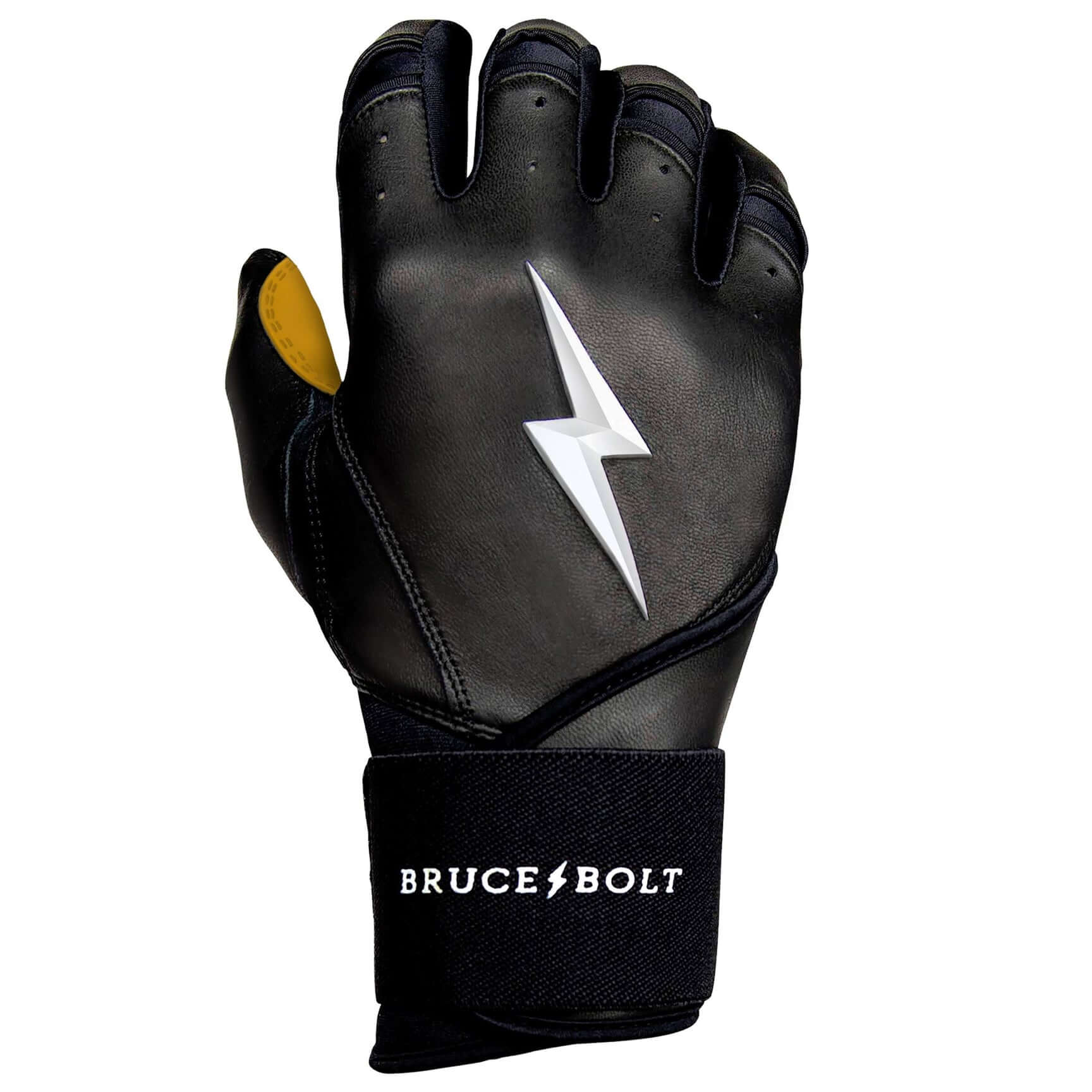 Bruce Bolt Premium Pro Long Cuff Batting Gloves - Black - Image 7