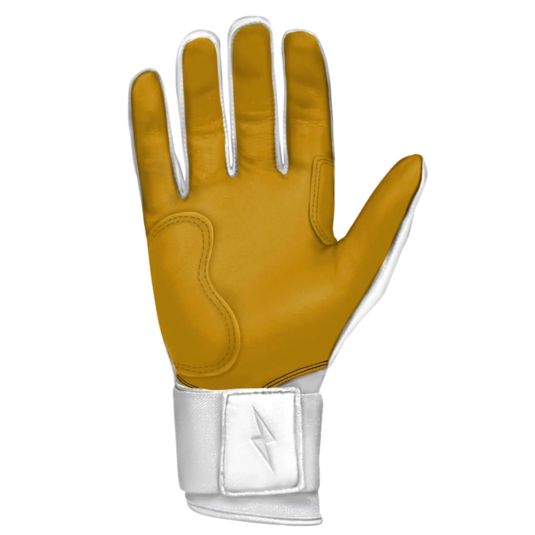 Bruce Bolt Premium Pro Long Cuff Batting Gloves White - Image 2