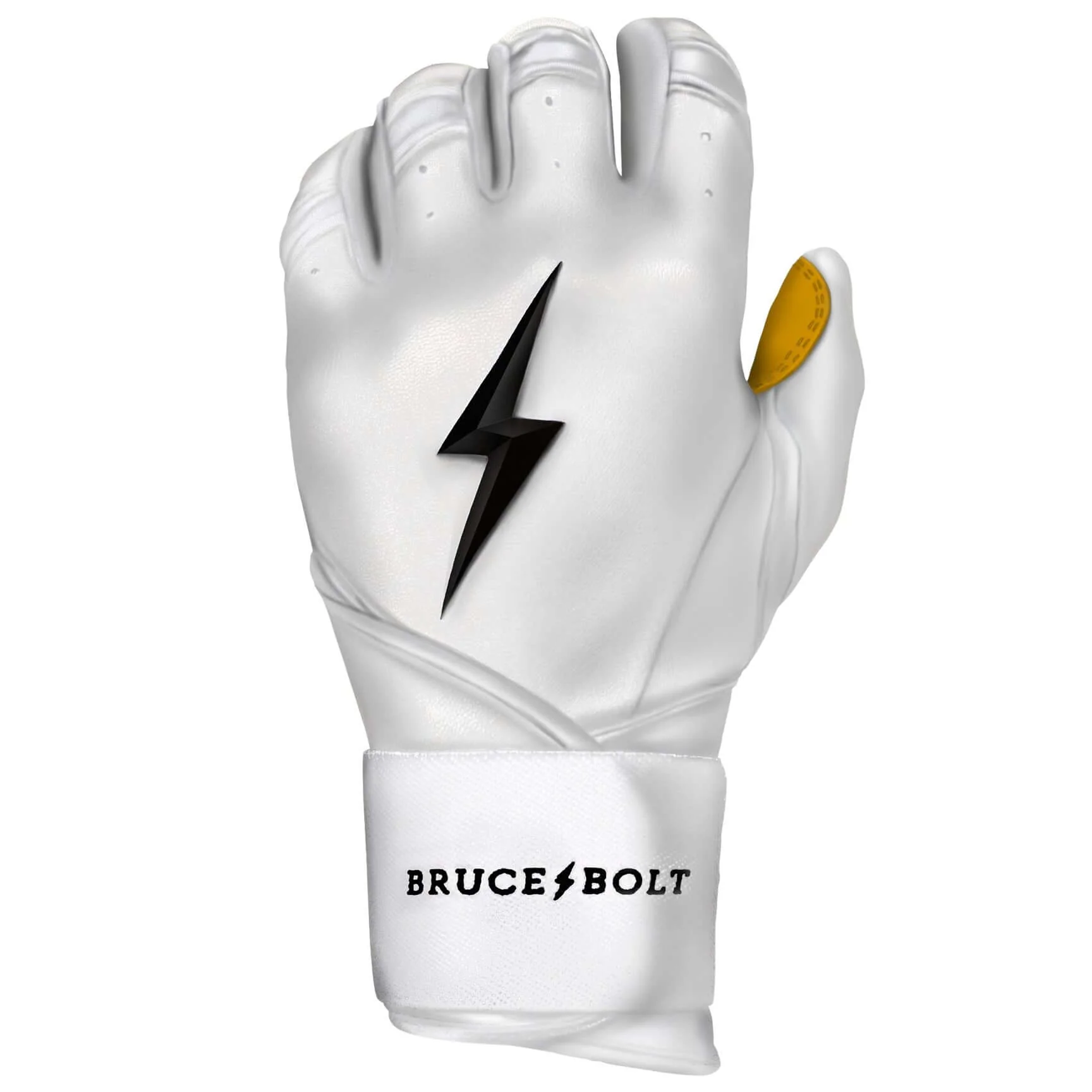 Bruce Bolt Premium Pro Long Cuff Batting Gloves White - Image 6