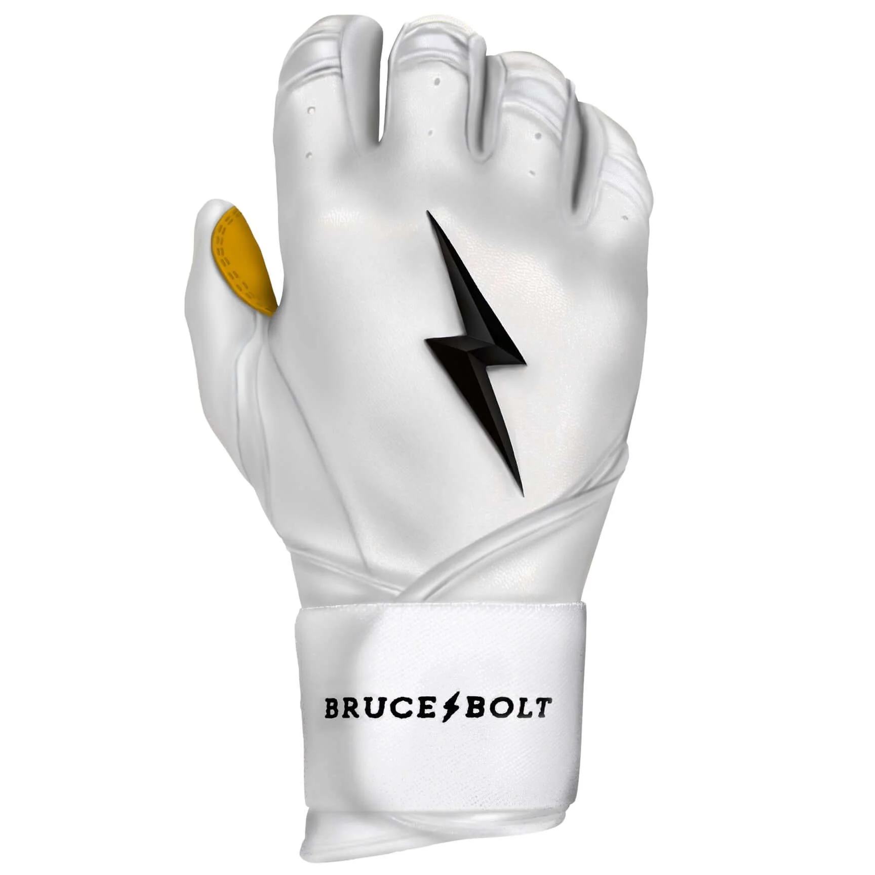 Bruce Bolt Premium Pro Long Cuff Batting Gloves White - Image 7