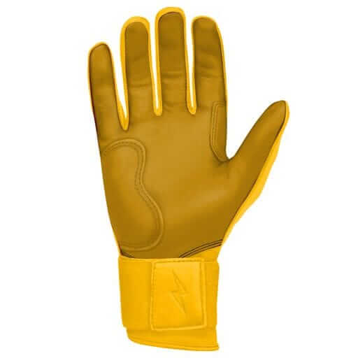 Bruce Bolt Premium Pro Long Cuff Batting Gloves Yellow - Image 2