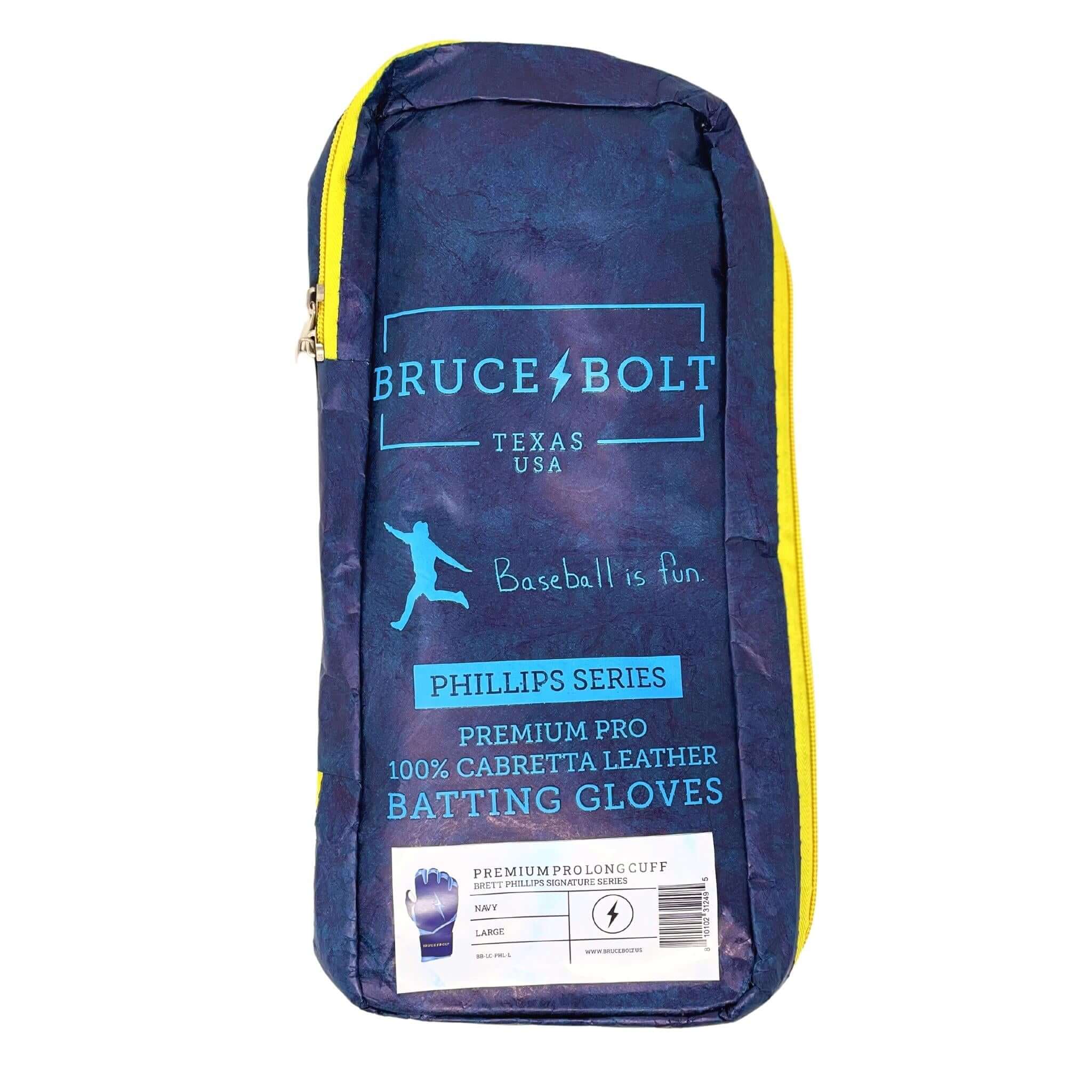 Bruce Bolt Premium Pro Phillips Series Long Cuff Batting Gloves - Image 3