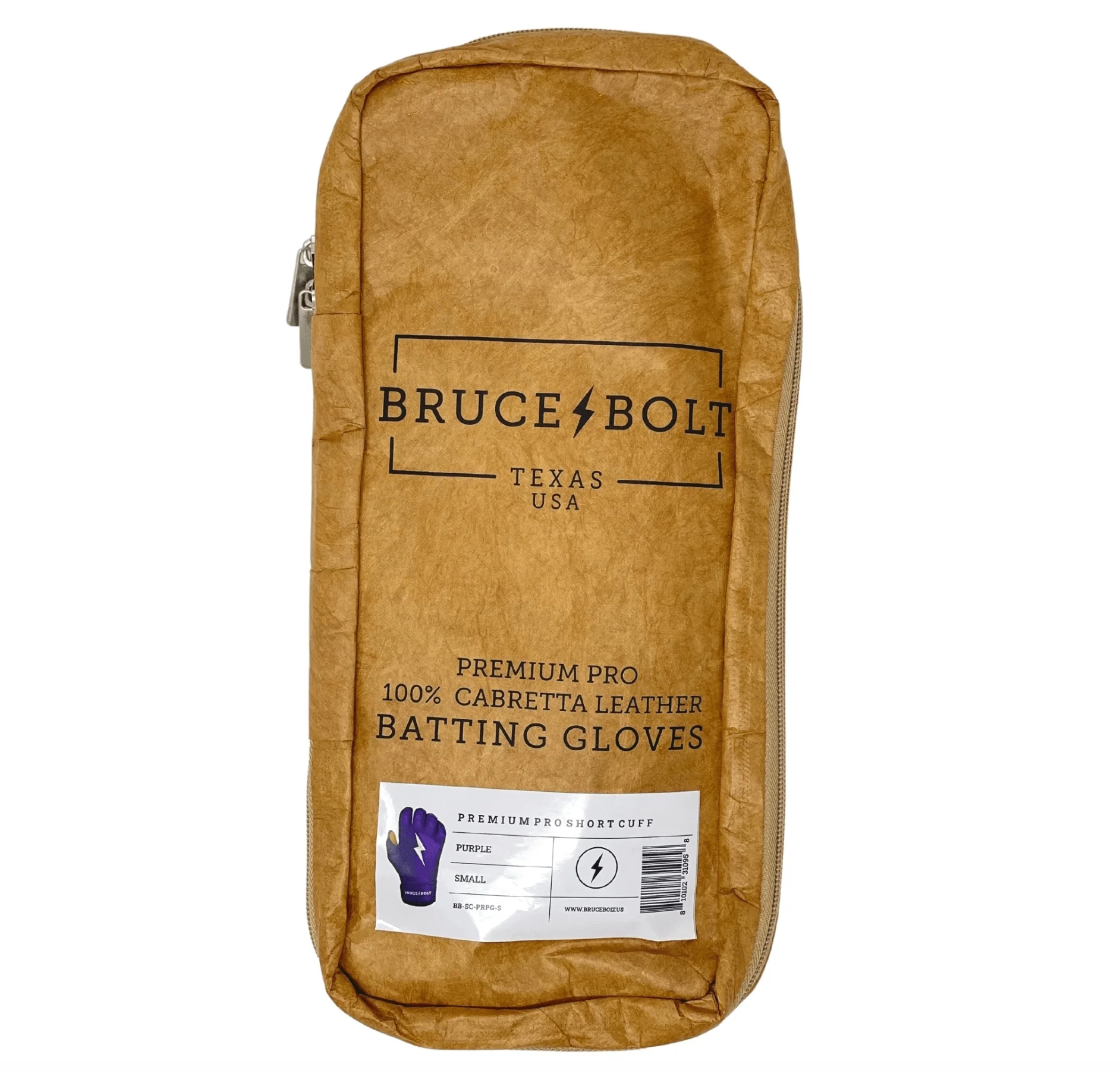 Bruce Bolt Premium Pro Short Cuff Batting Gloves Purple - Image 4