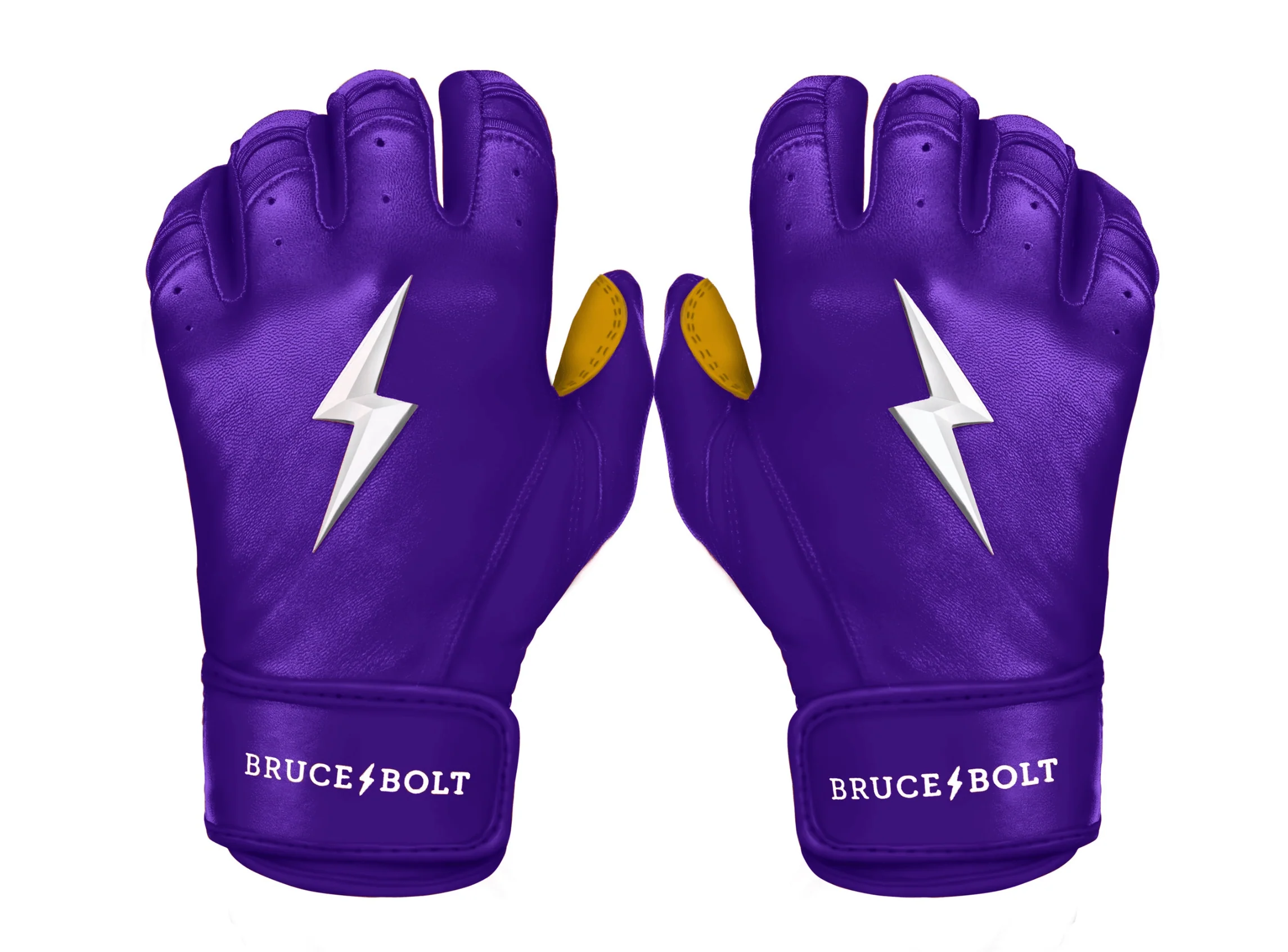 Bruce Bolt Premium Pro Short Cuff Batting Gloves Purple - Image 7