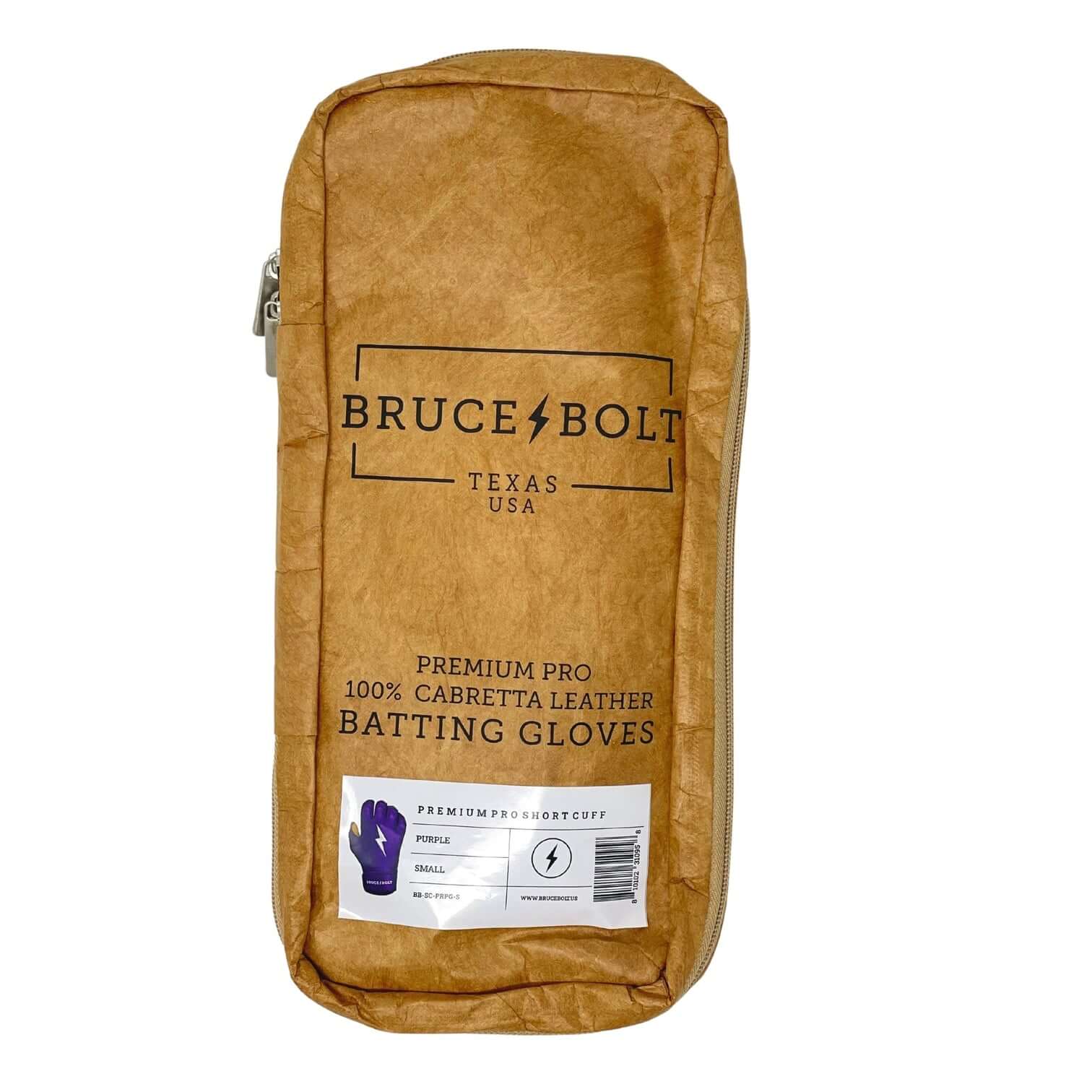 Bruce Bolt Youth Premium Pro Short Cuff Batting Gloves Purple - Image 3