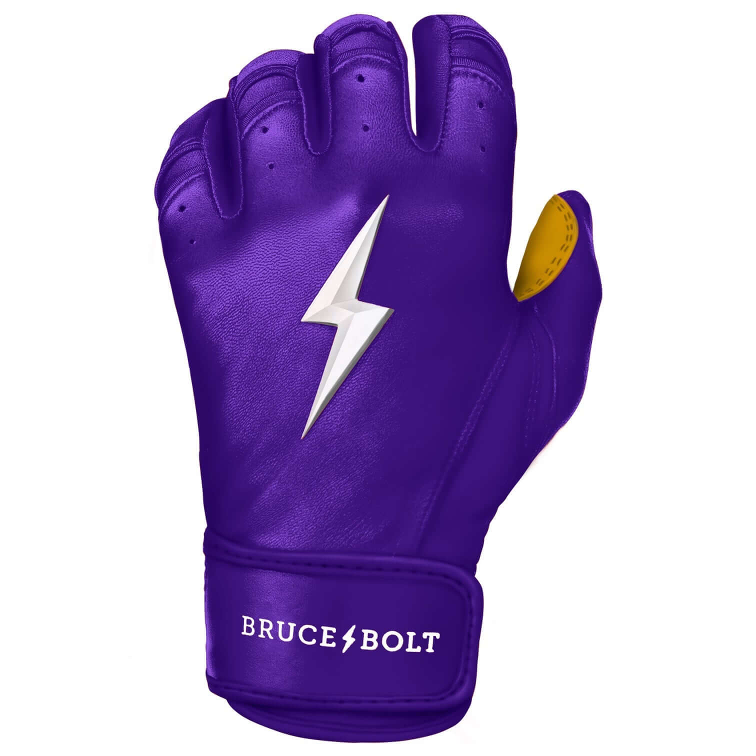 Bruce Bolt Youth Premium Pro Short Cuff Batting Gloves Purple - Image 5