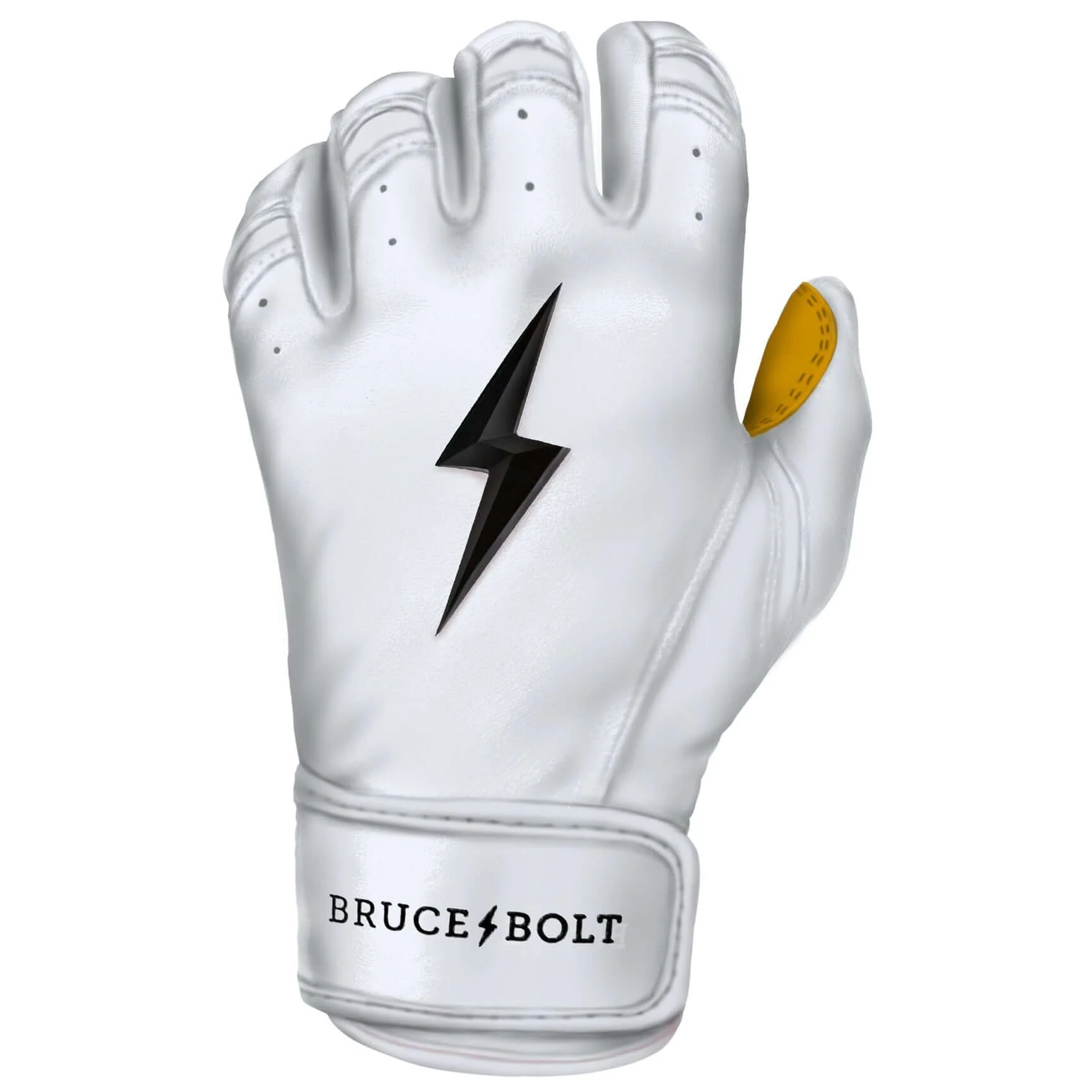 Bruce Bolt Premium Pro Short Cuff Batting Gloves White - Image 7