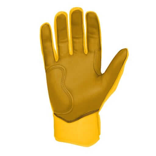 Bruce Bolt Premium Pro Short Cuff Batting Gloves Yellow - Image 2