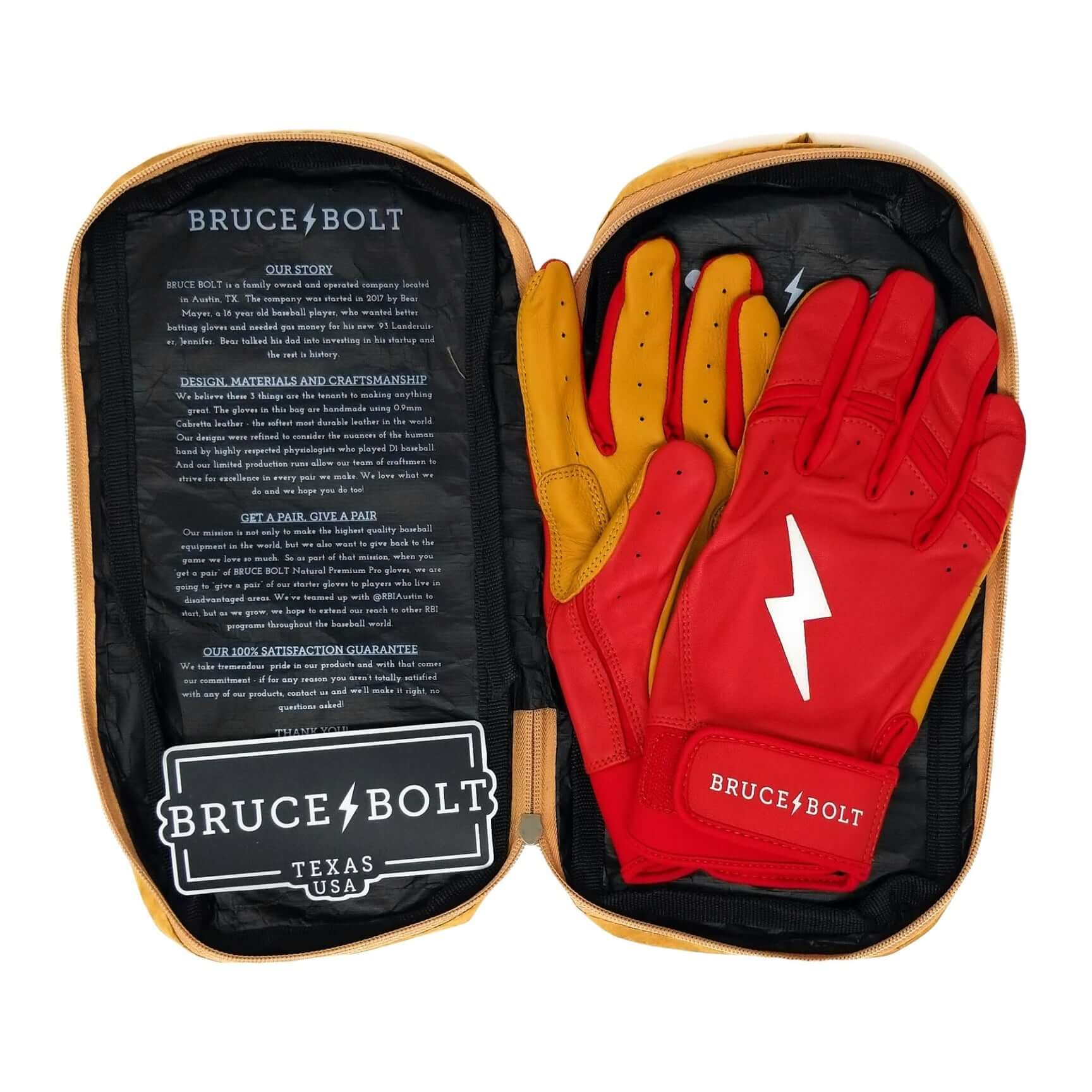 Bruce Bolt Premium Pro Short Cuff Batting Gloves Red - Image 6
