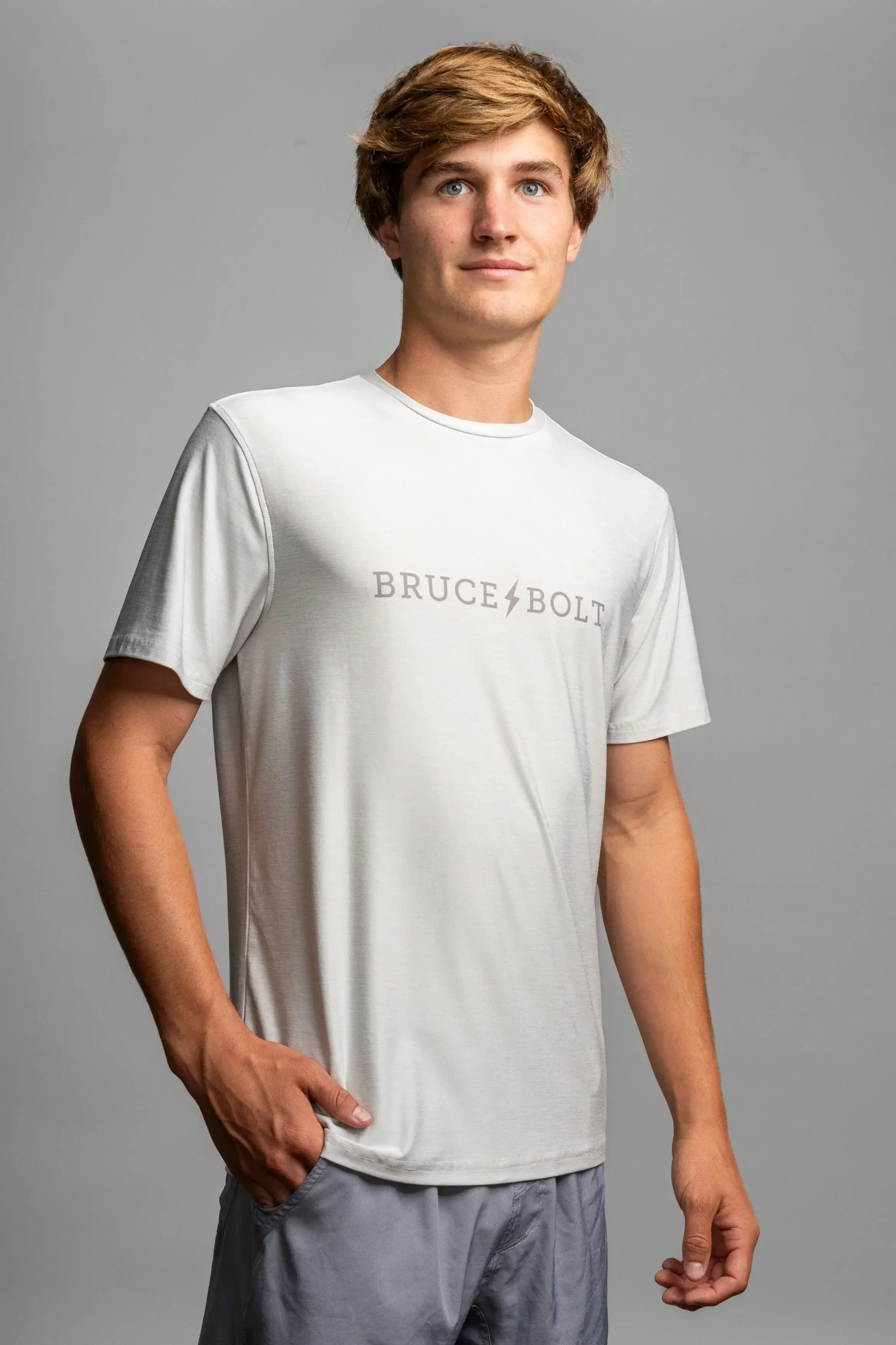 Bruce Bolt SuperSoft T-Shirt - Grey - Image 2