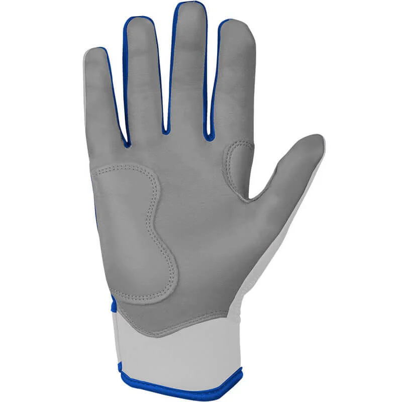 Bruce Bolt Youth Premium Pro Chrome Series Short Cuff Batting Gloves - Royal - Image 2