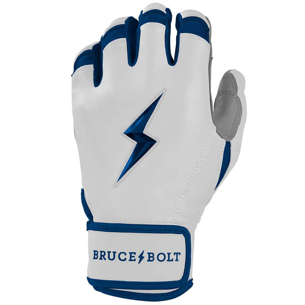 Bruce Bolt Youth Premium Pro Chrome Short Cuff Batting Gloves Navy - Image 4