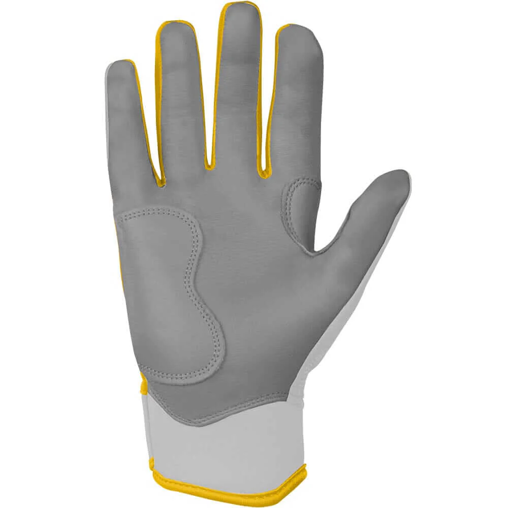 Bruce Bolt Youth Premium Pro Chrome Short Cuff Batting Gloves - Yellow - Image 3