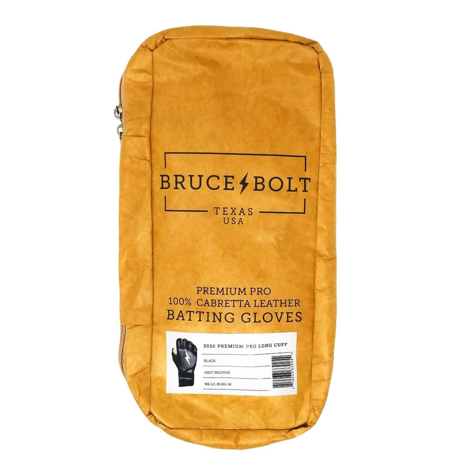 Bruce Bolt Youth Premium Pro Long Cuff Batting Gloves Black - Image 4