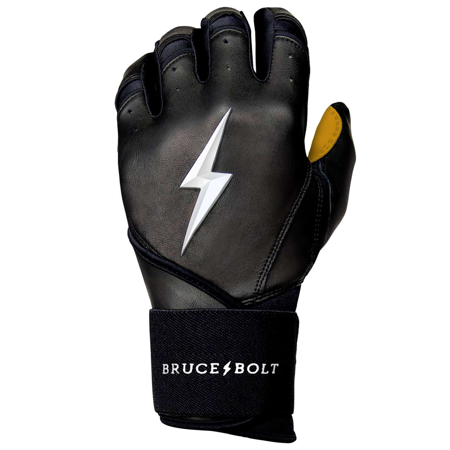 Bruce Bolt Youth Premium Pro Long Cuff Batting Gloves Black - Image 6