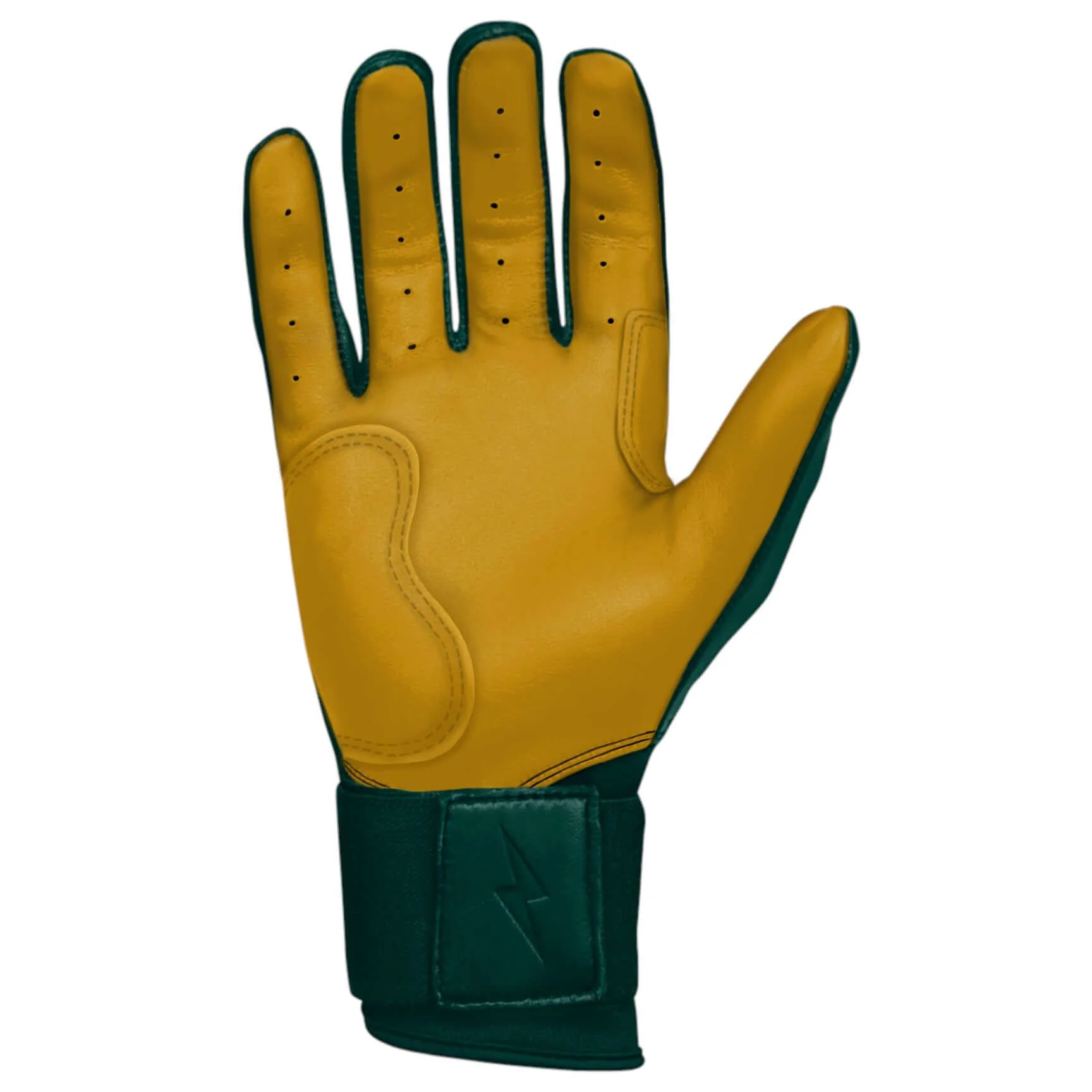 Bruce Bolt Youth Premium Pro Long Cuff Batting Gloves Green - Image 2
