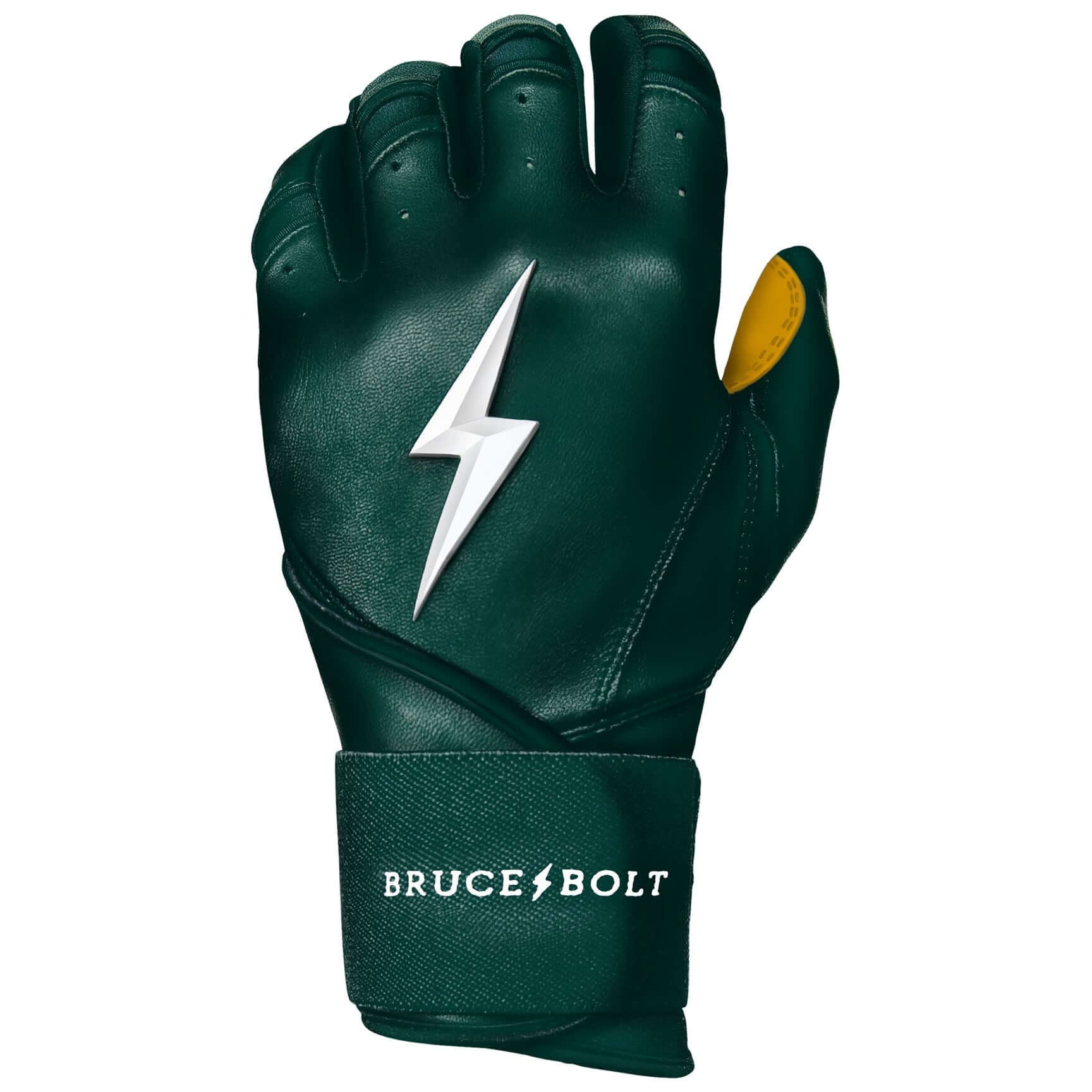 Bruce Bolt Youth Premium Pro Long Cuff Batting Gloves Green - Image 5