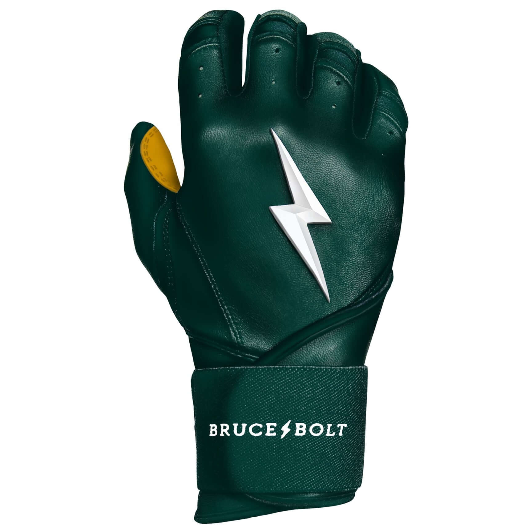 Bruce Bolt Youth Premium Pro Long Cuff Batting Gloves Green - Image 6