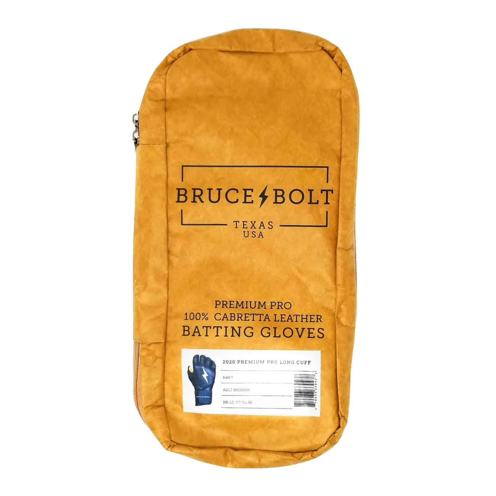 Bruce Bolt Youth Premium Pro Long Cuff Batting Gloves Navy - Image 3