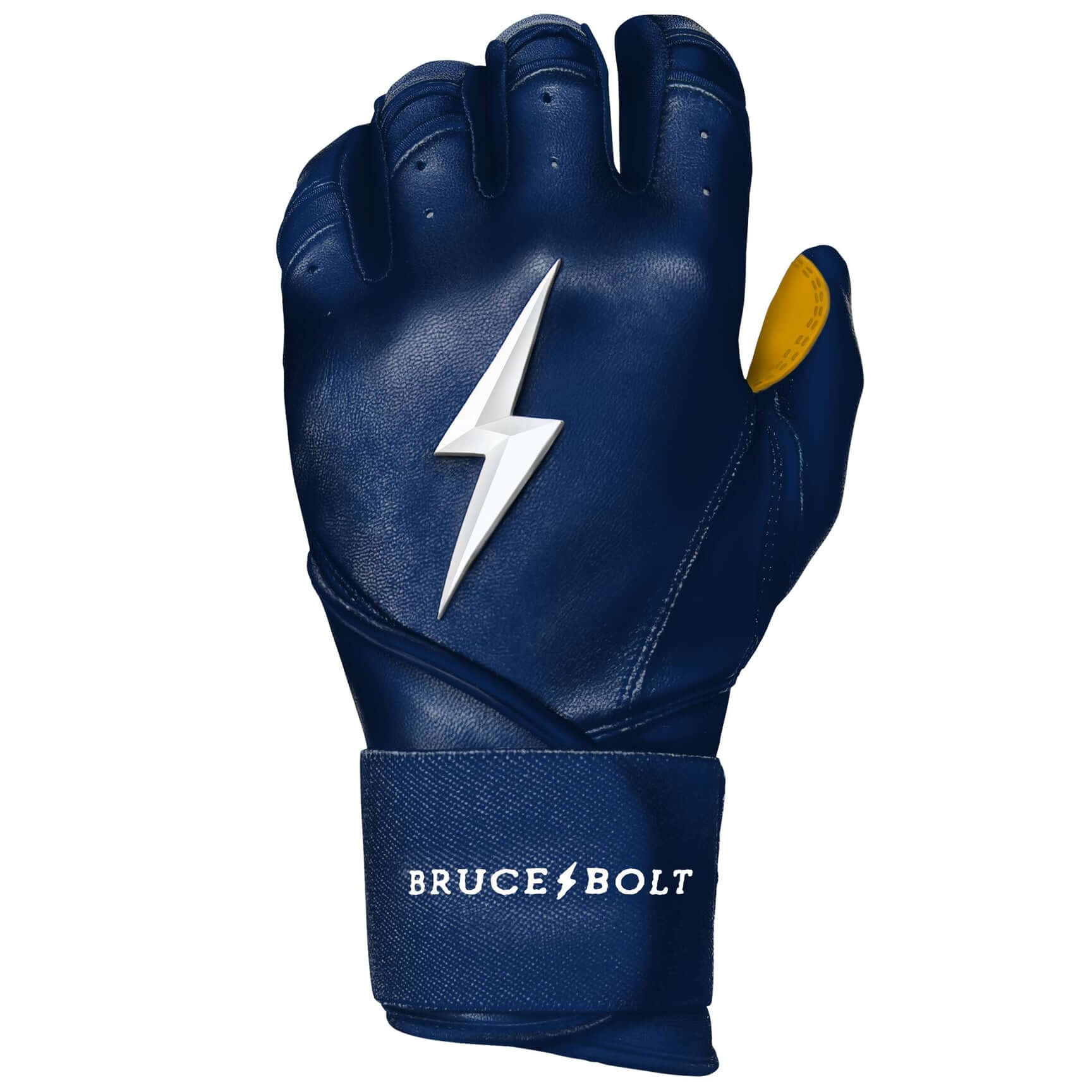Bruce Bolt Youth Premium Pro Long Cuff Batting Gloves Navy - Image 6