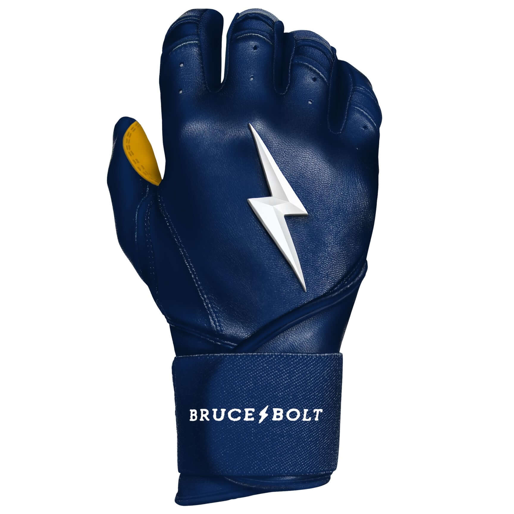 Bruce Bolt Youth Premium Pro Long Cuff Batting Gloves Navy - Image 7