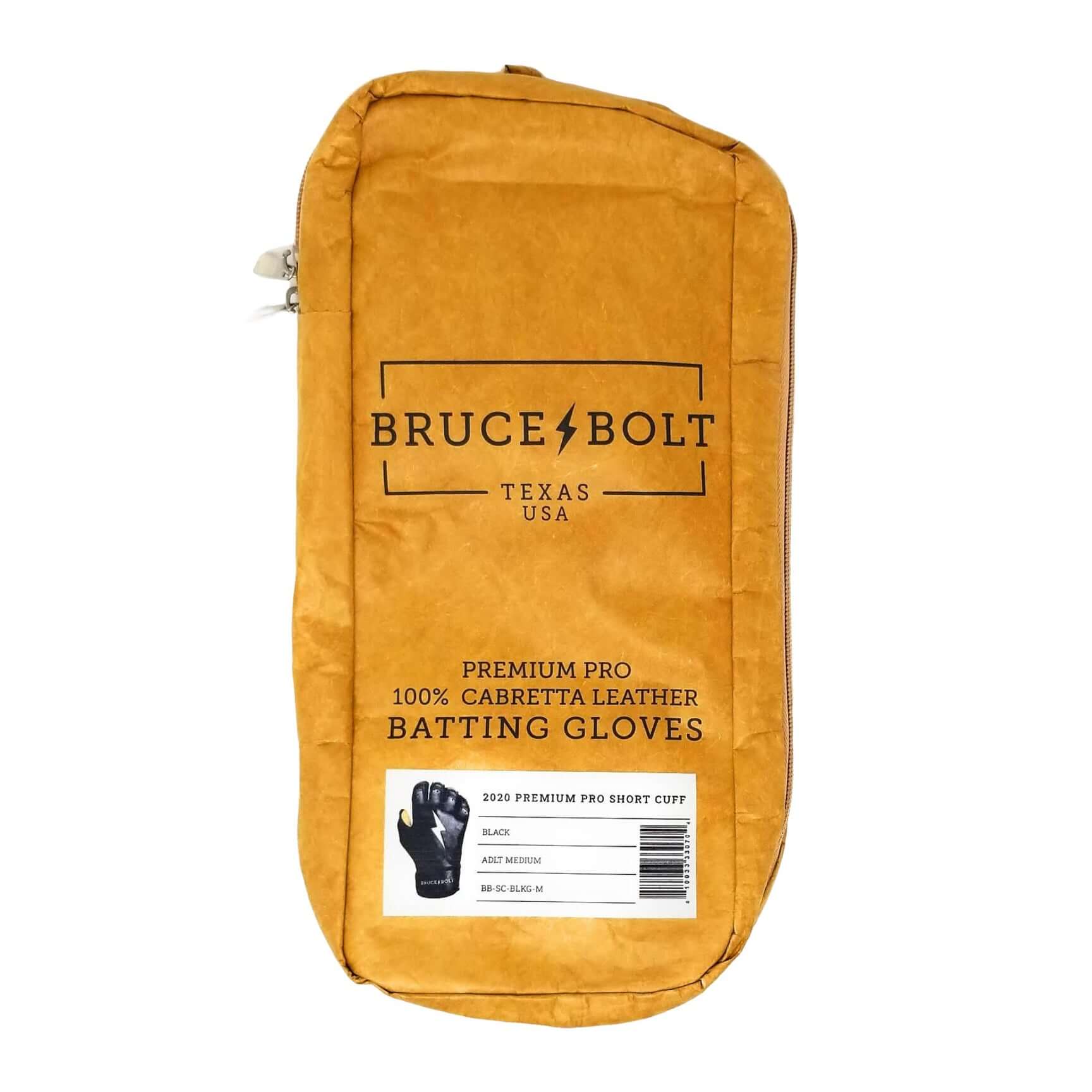 Bruce Bolt Youth Premium Pro Short Cuff Batting Gloves Black - Image 3