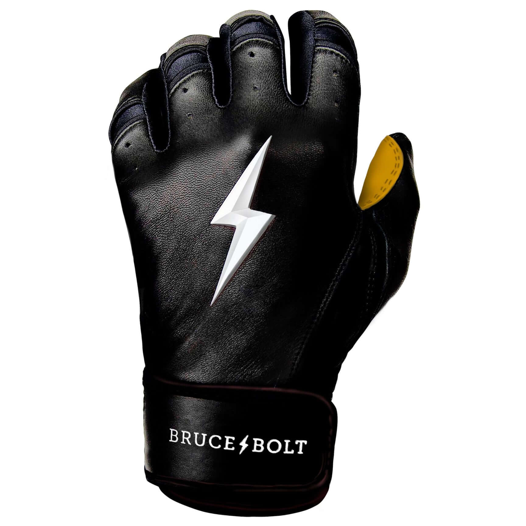 Bruce Bolt Youth Premium Pro Short Cuff Batting Gloves Black - Image 6