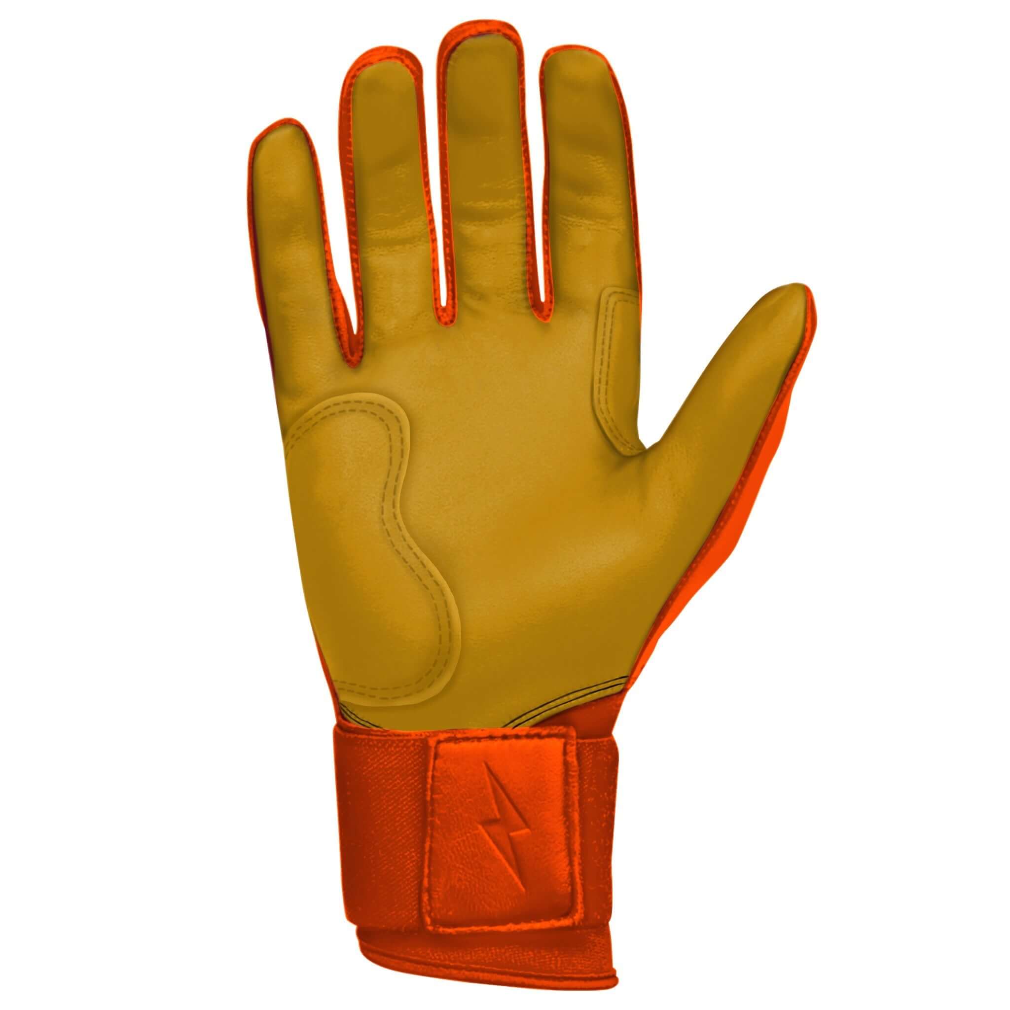 Bruce Bolt Youth Premium Pro  Short Cuff Batting Gloves Orange - Image 2