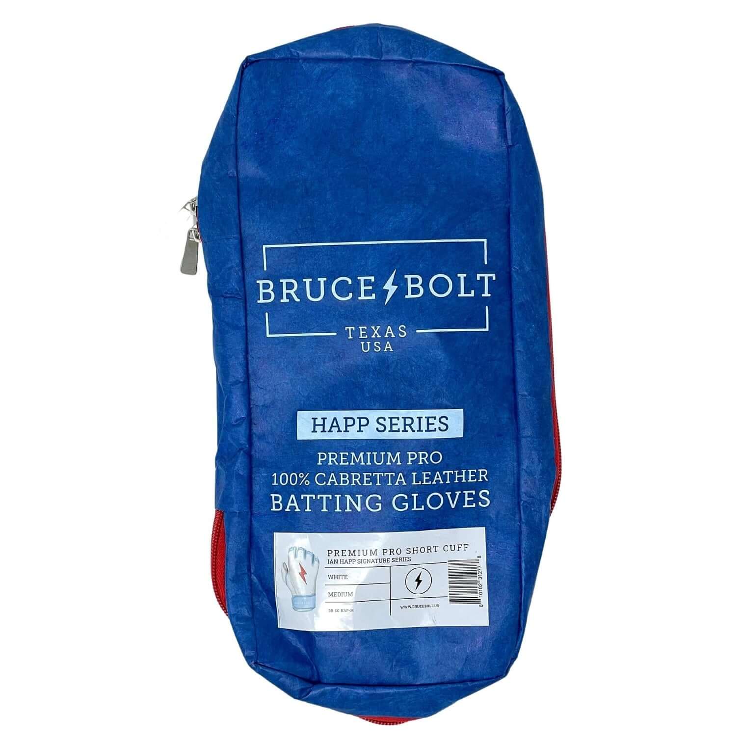 Bruce Bolt Youth Premium Pro Happ Series Short Cuff Batting Gloves - Image 4