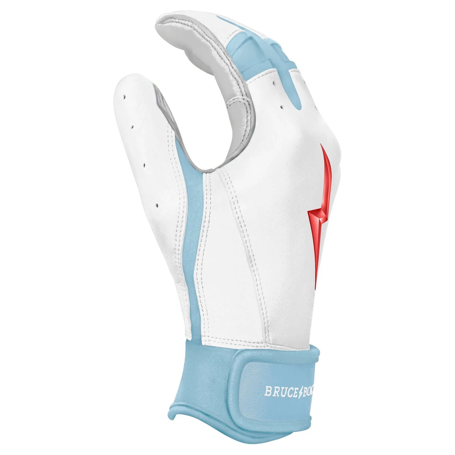 Bruce Bolt Youth Premium Pro Happ Series Short Cuff Batting Gloves - Image 5