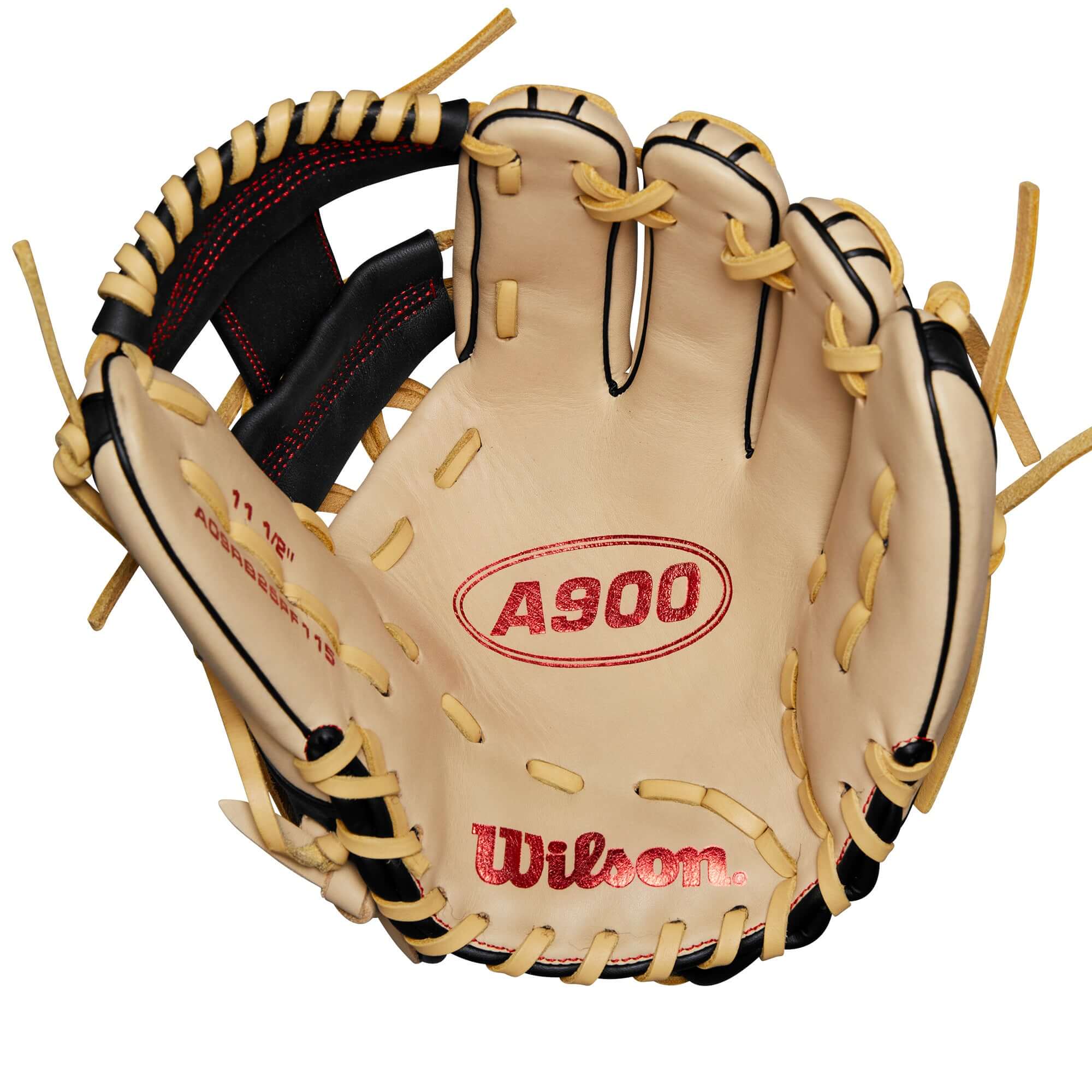 BTL Wilson 2024 A900 PF115 Pedroia Fit Blonde/Black/Red 11.5” - Image 3