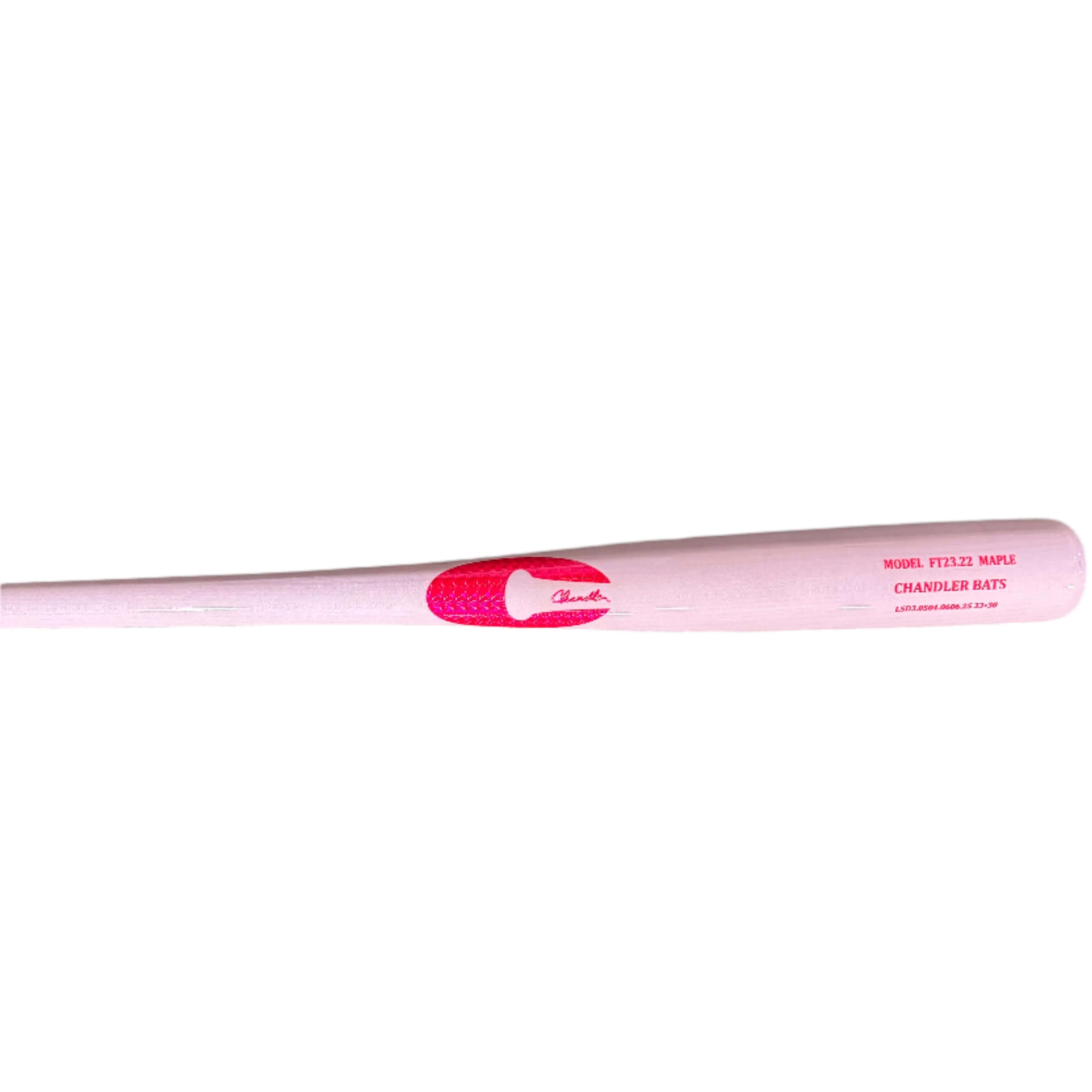 Chandler FT23.22 Maple Wood Baseball Bat - Clear Pink - Image 2