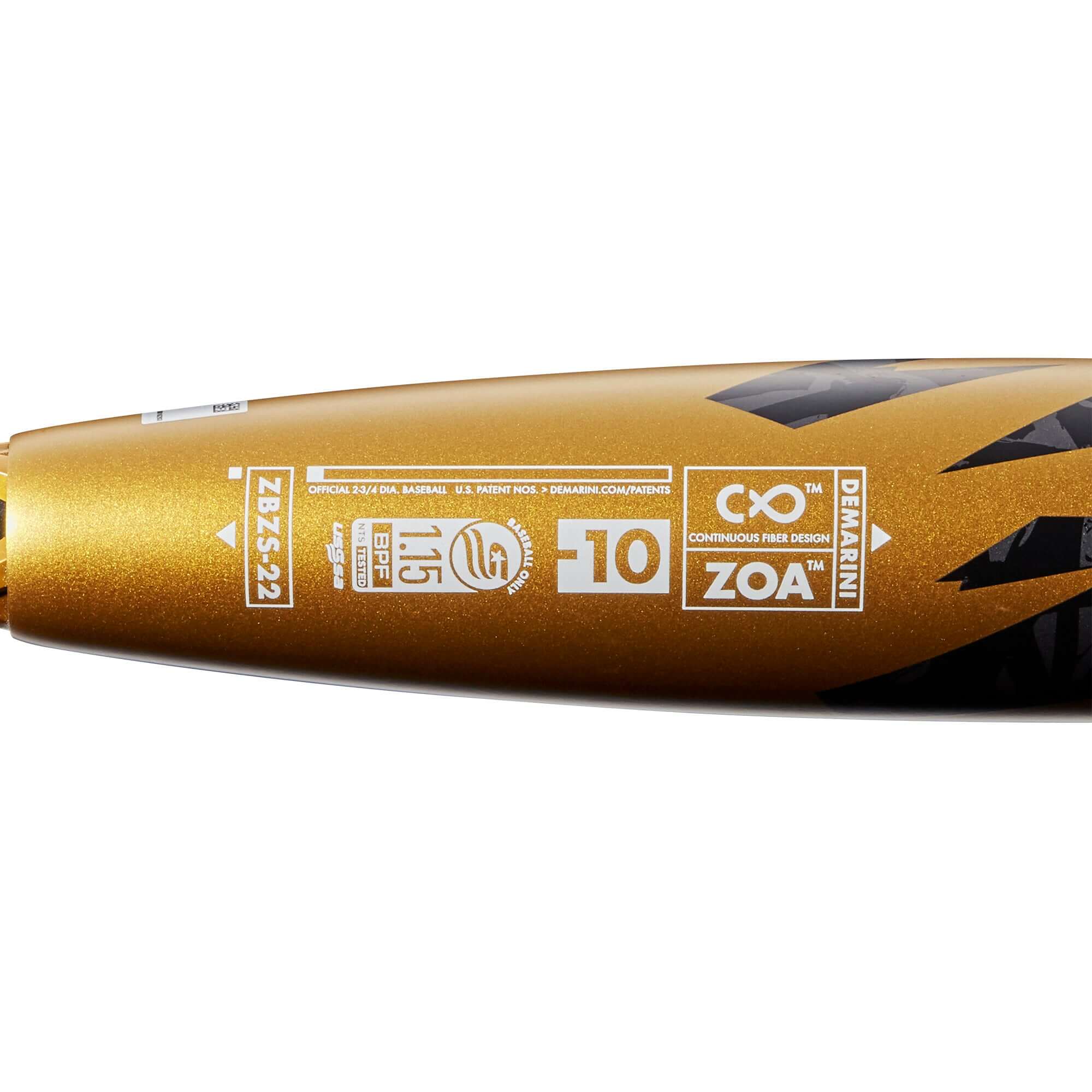 2022 DeMarini ZOA 2 3/4" (-10) USSSA Baseball Bat - Image 8