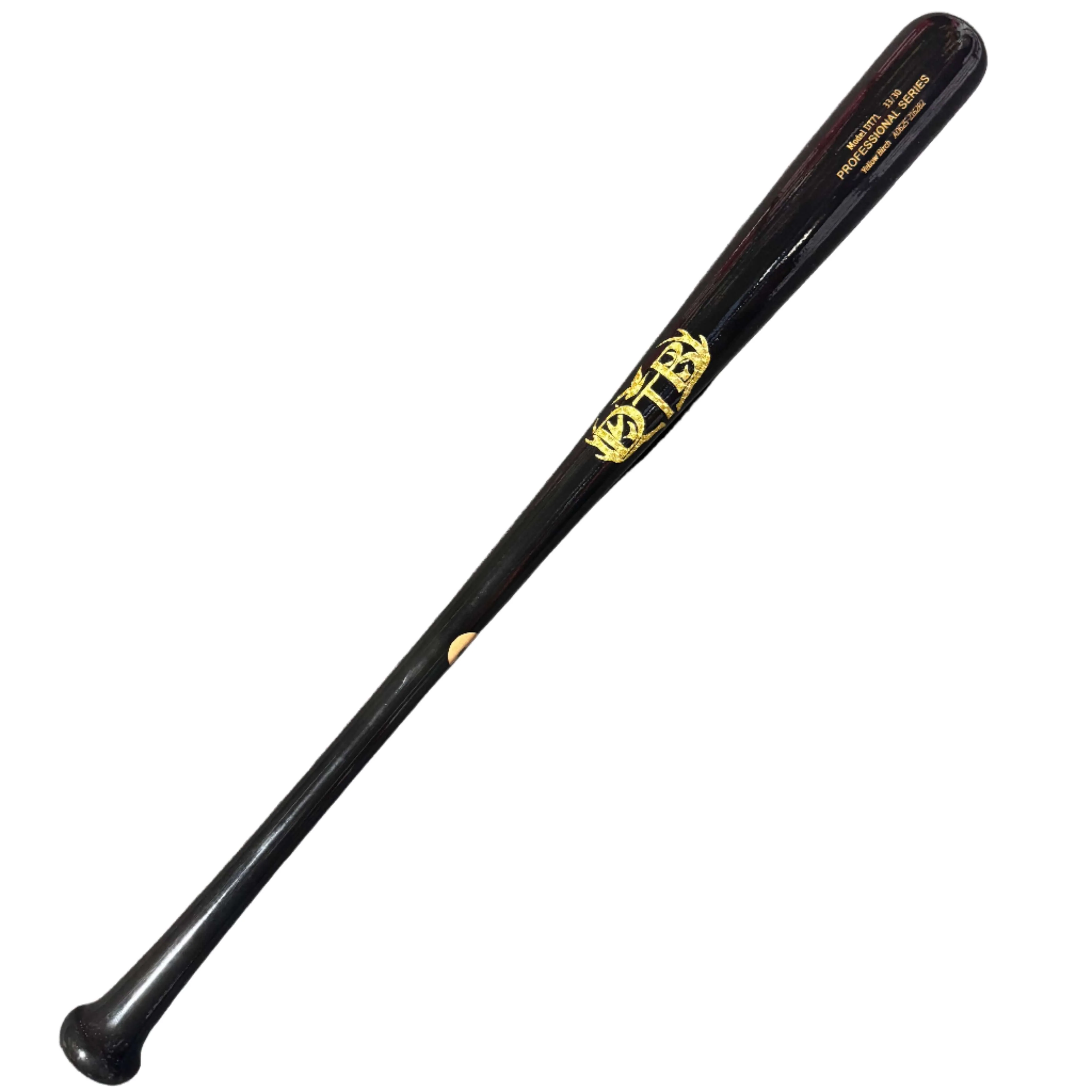 Dove Tail Bats Custom DT71 Birch Black Gold Antler 33" - Image 2
