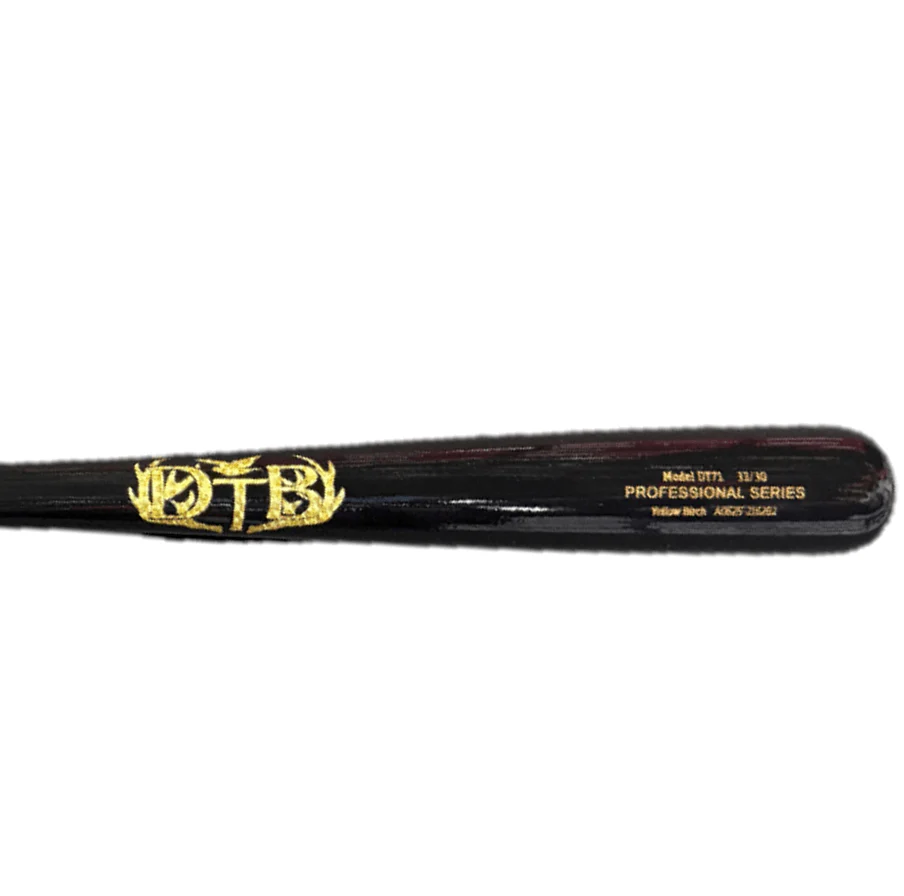 Dove Tail Bats Custom DT71 Birch Black Gold Antler 33" - Image 3