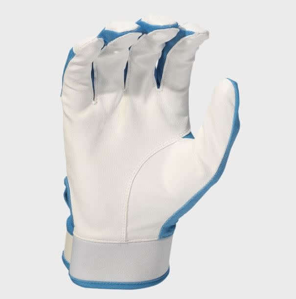 Easton Fundamental Youth Fastpitch Batting Gloves White/Carolina Blue - Image 2