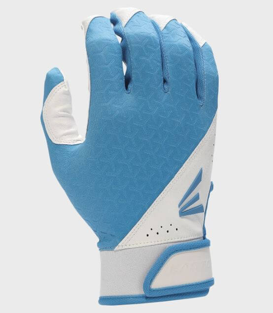 Easton Fundamental Youth Fastpitch Batting Gloves White/Carolina Blue - Image 4