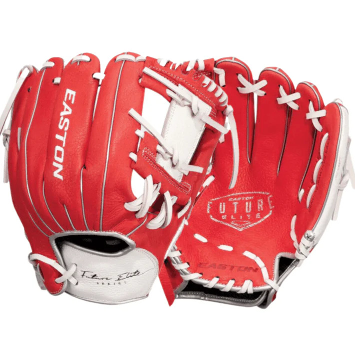 Easton Future Elite 11-inch Baseball Glove Youth LHT Red/White