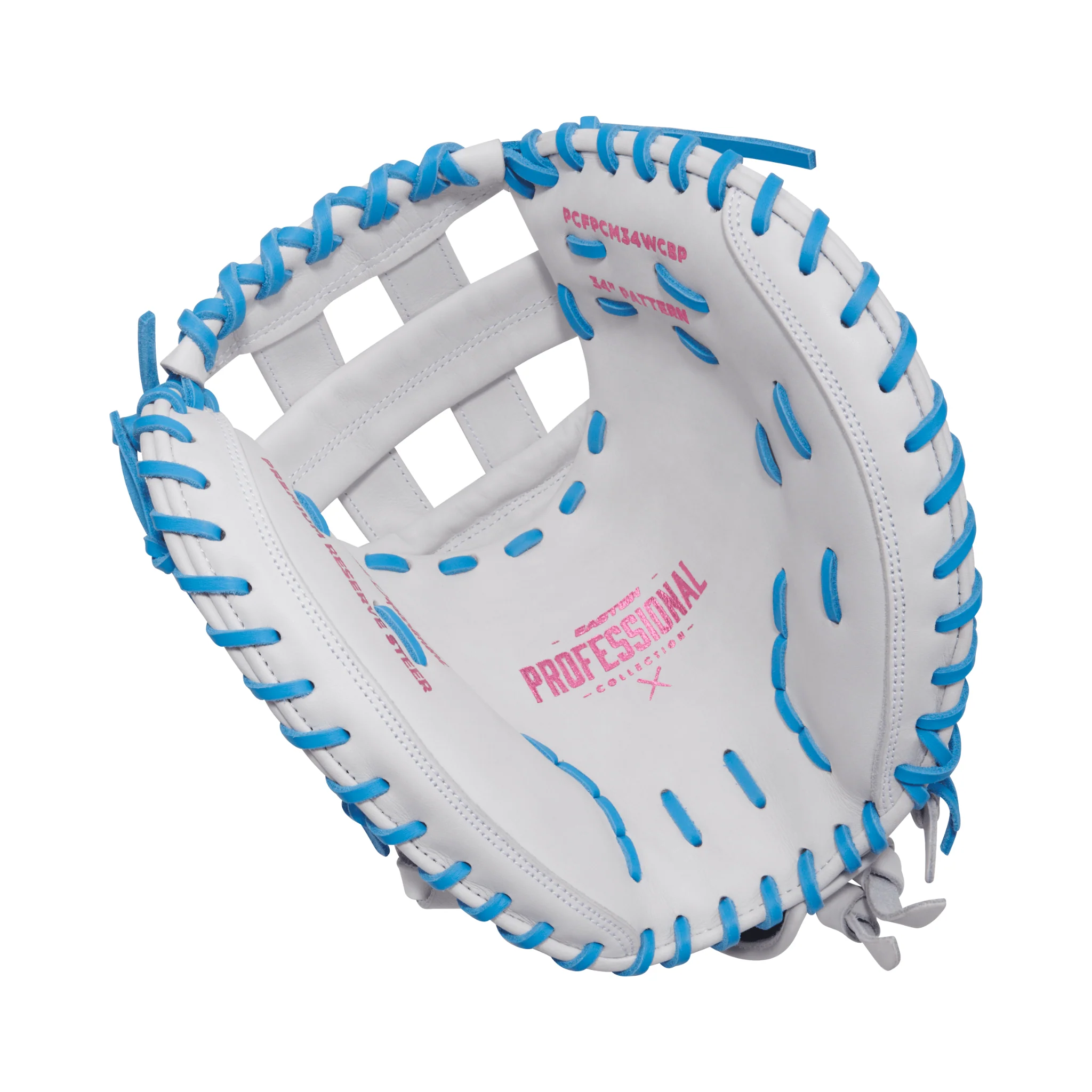 Easton Pro Collections Series Catchers Mitt 34" Fastpitch Softball White/Col.Blue - Image 3