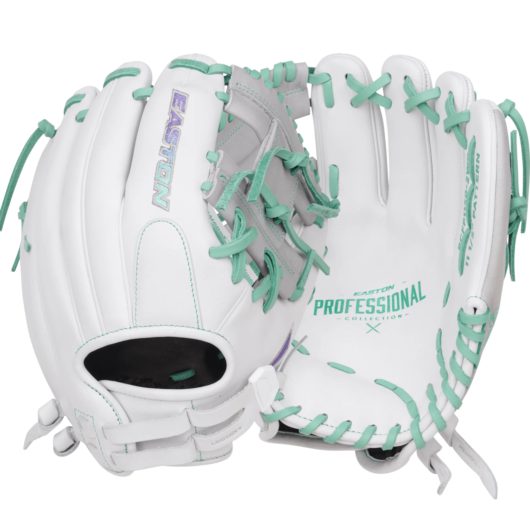 Easton Pro Collections Series Fastpitch Softball Glove 11.5" White/Mint